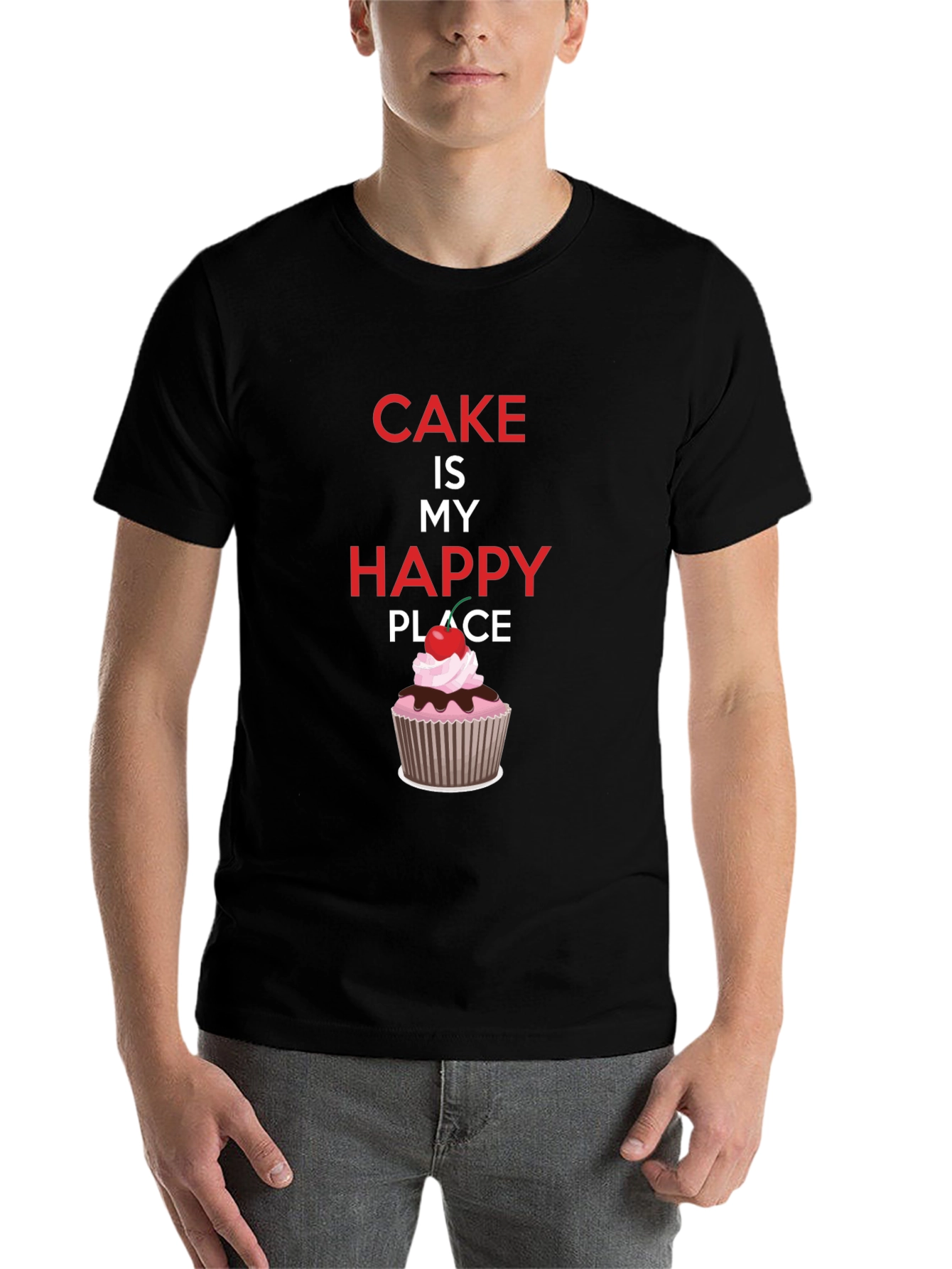 Black Cake Is My Happy Place Graphic Tee view 7