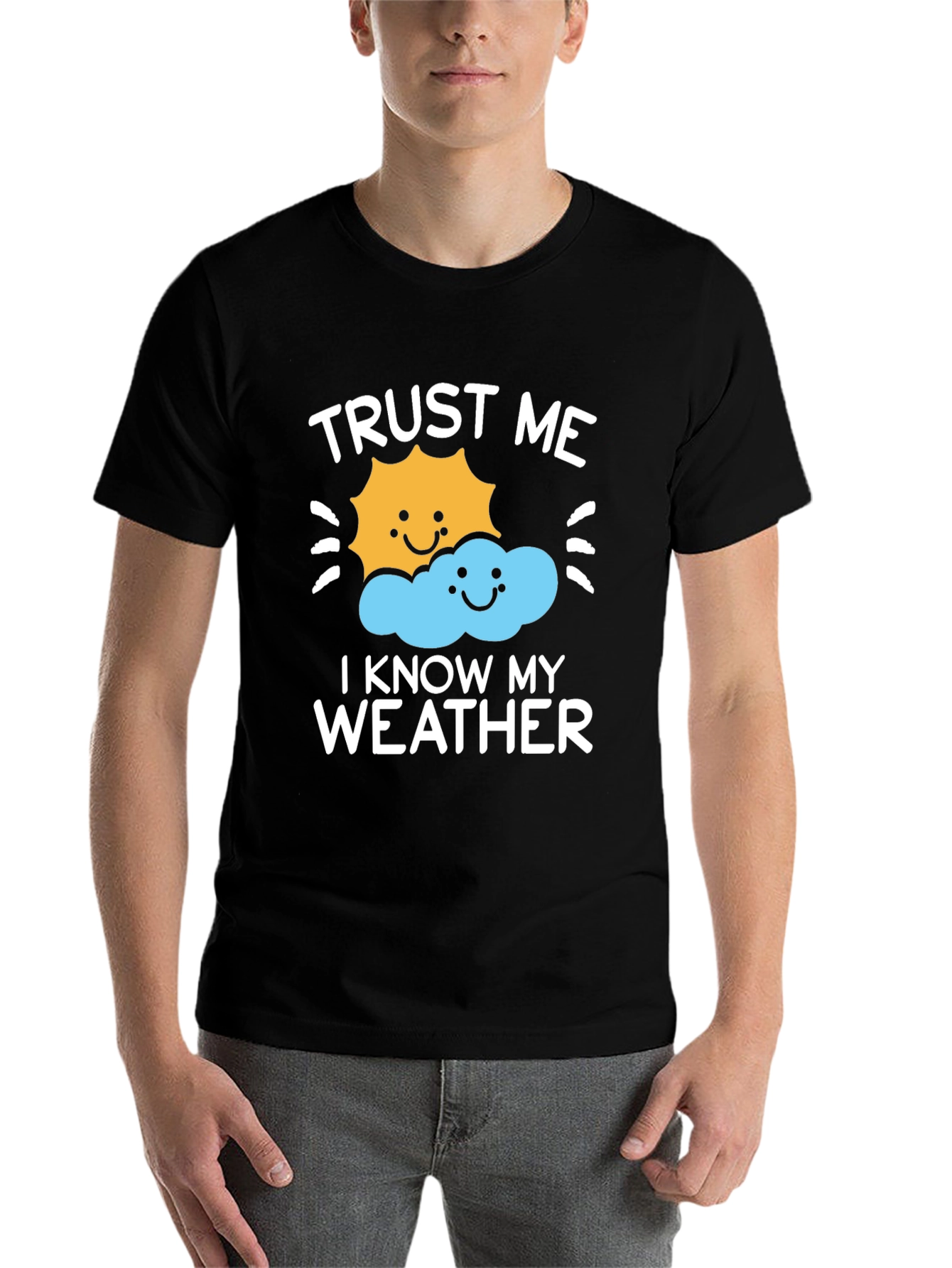 Black Trust Me, I Know My Weather Graphic Tee view 7