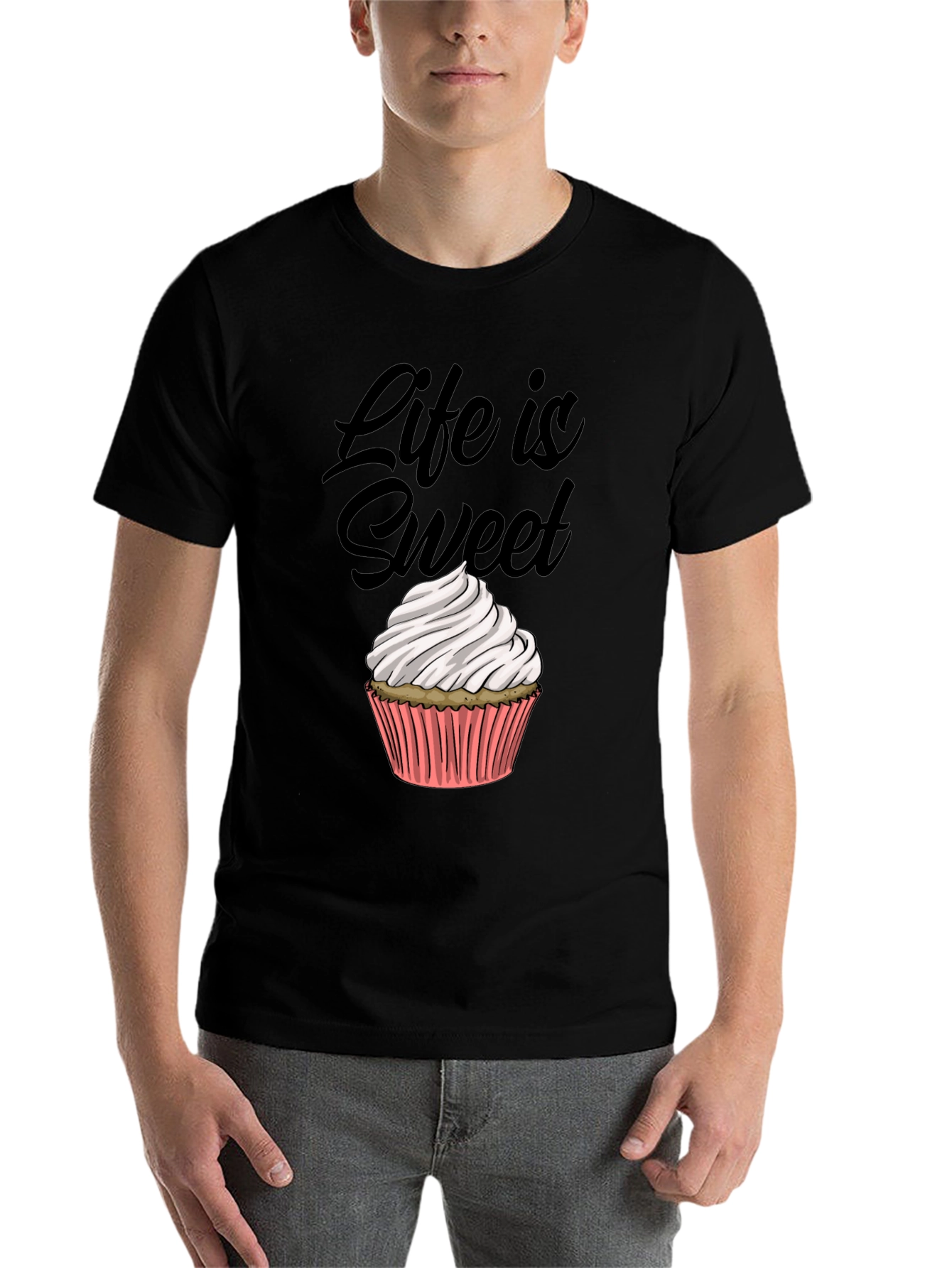 Black Life is Sweet Cupcake Graphic Tee view 7