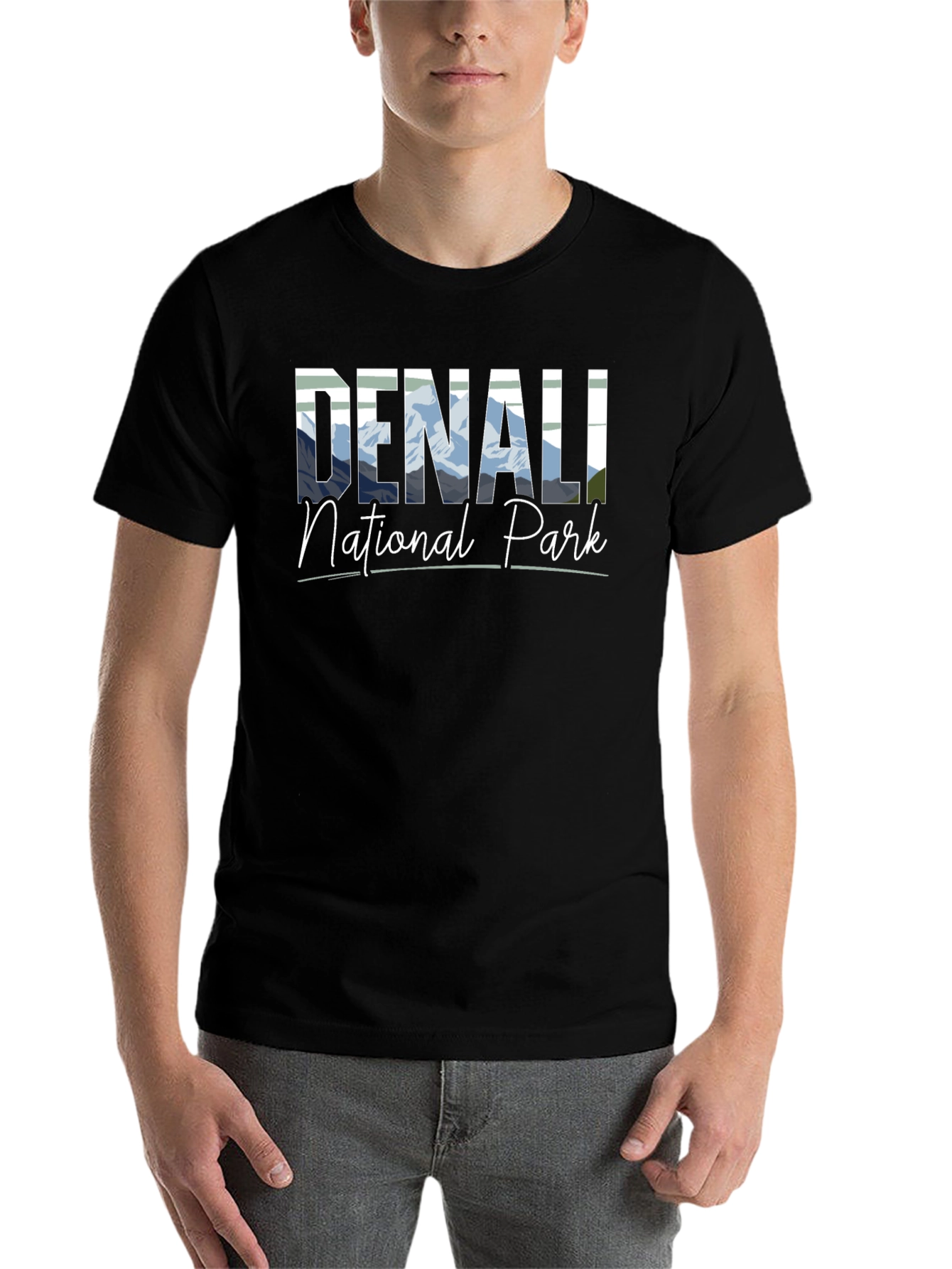 Black Denali National Park Black T-Shirt view 7