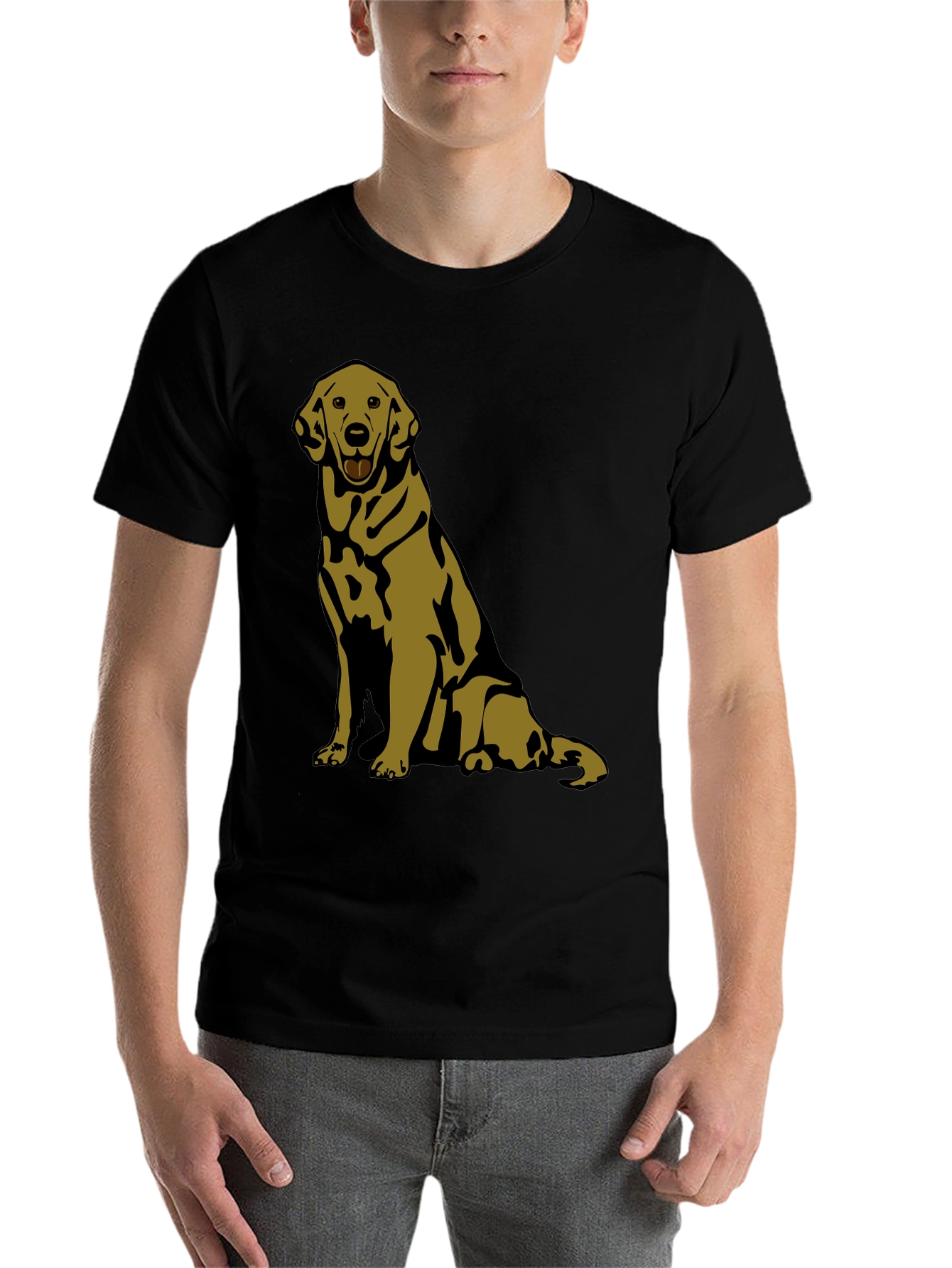 Black Dog Graphic Tee - Labrador Retriever Design view 7