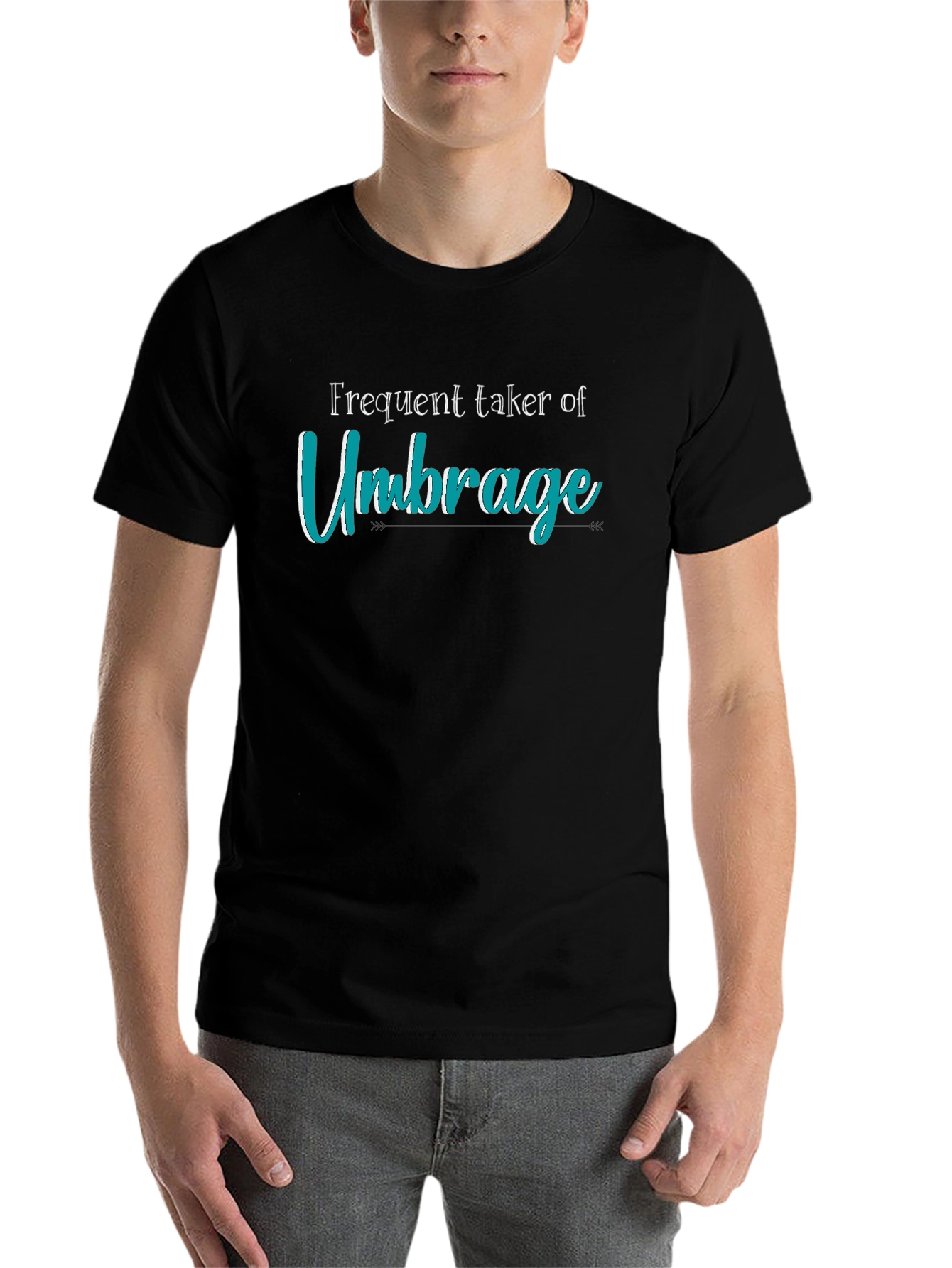 Black Frequent Umbrage Taker T-Shirt, Black view 7