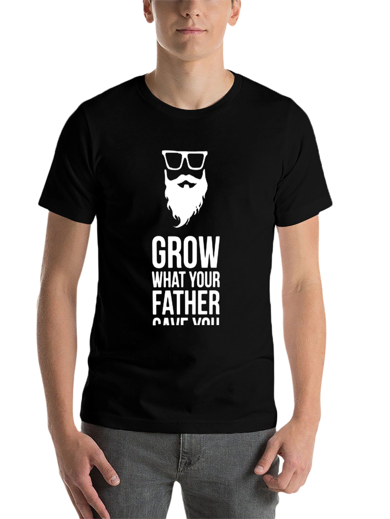 Black Grow What Your Father Gave You Tee - Black view 7