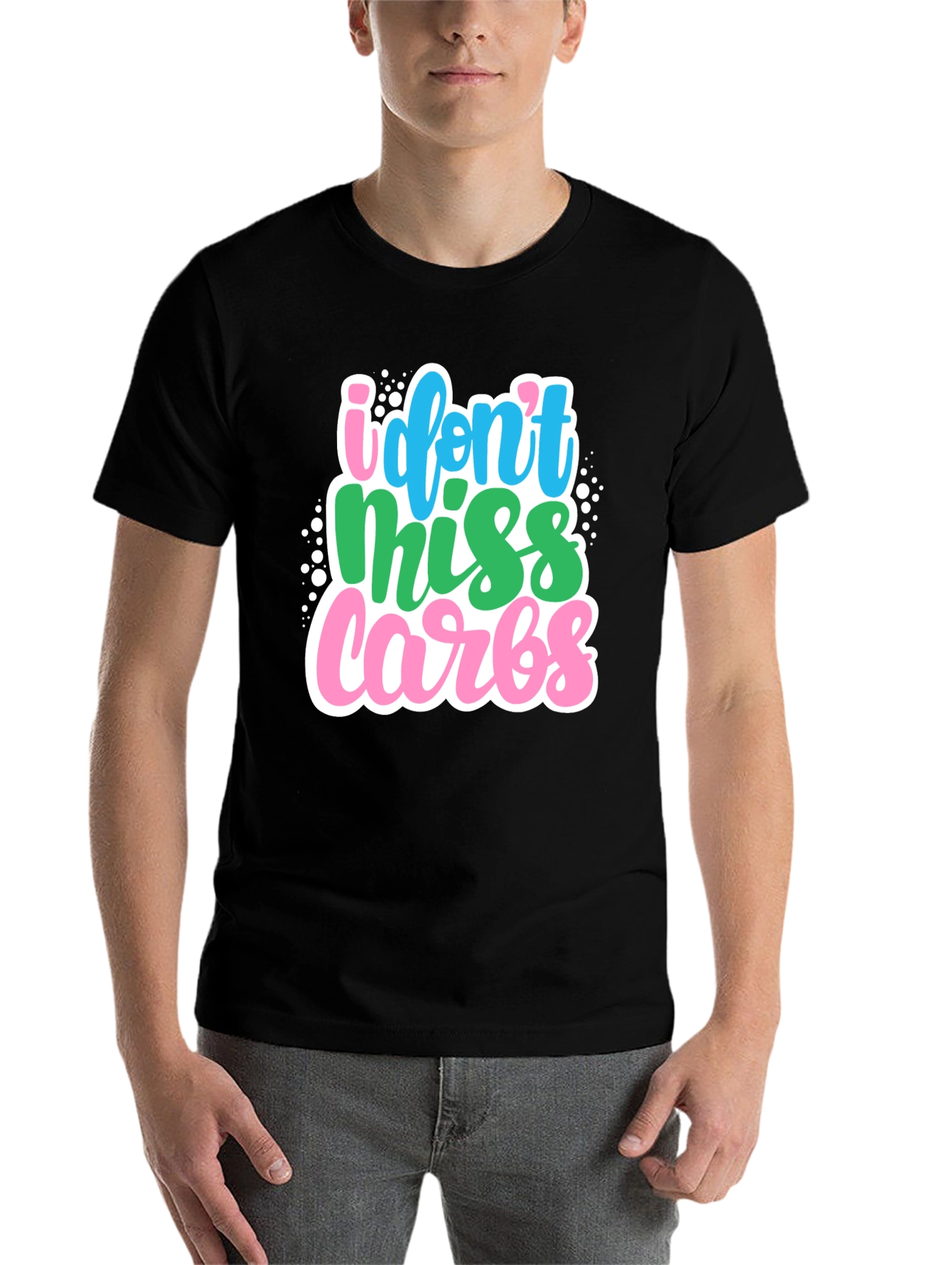 Black I Don't Miss Carbs Graphic Tee view 7