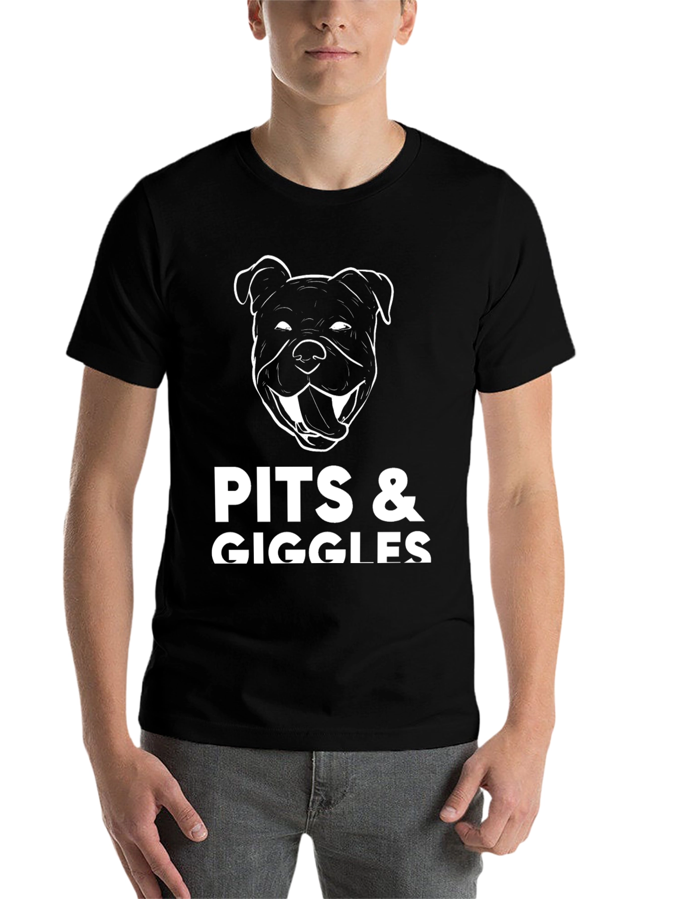 Black Pits & Giggles Graphic Tee - Black view 7