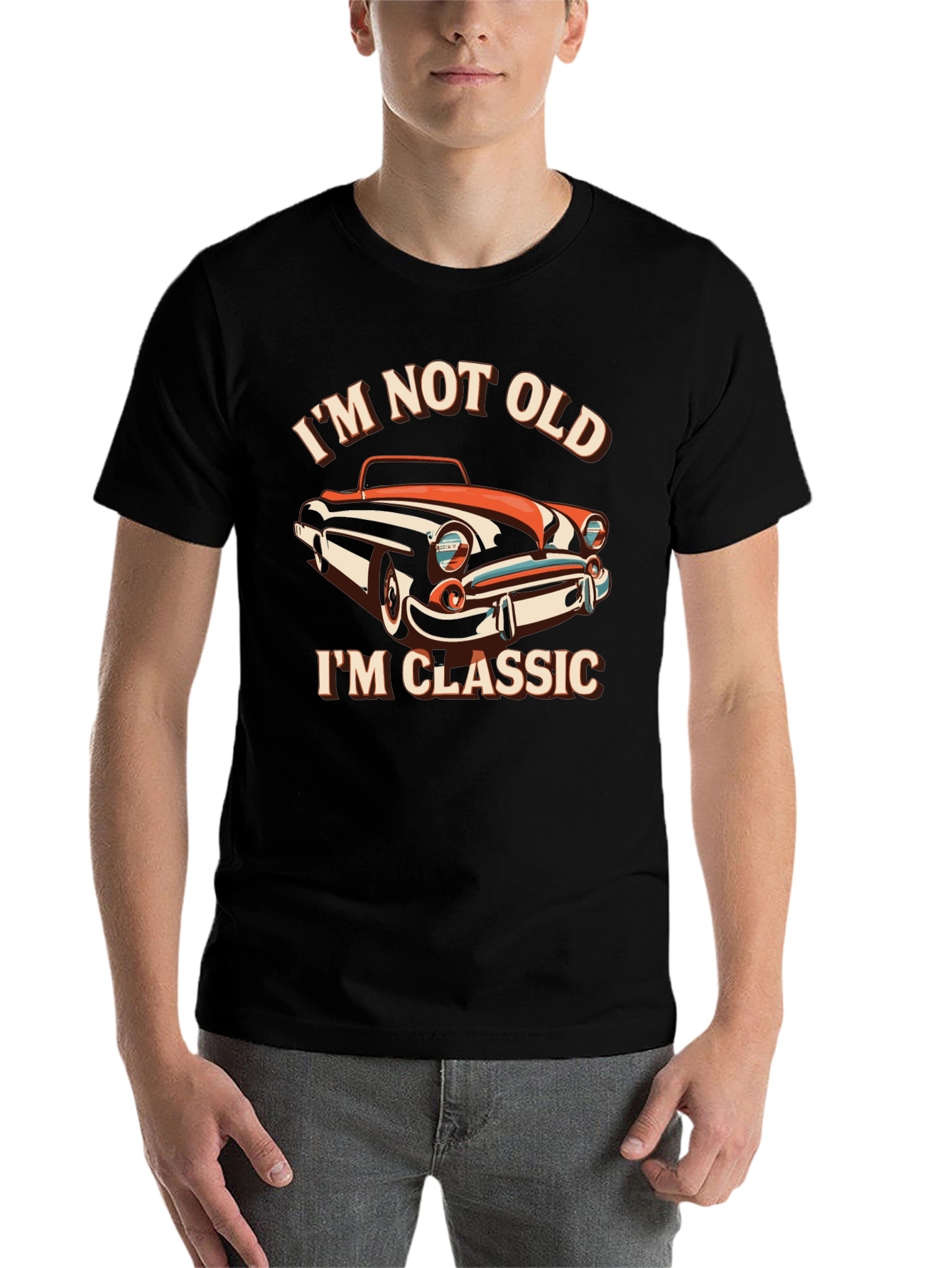 Black I'm Not Old, I'm Classic Car T-Shirt view 7