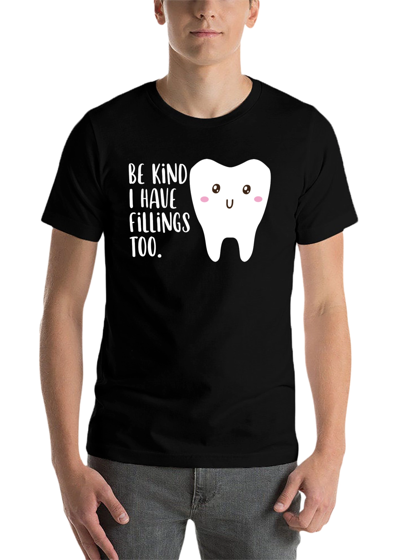 Black Be Kind I Have Fillings Too Black T-Shirt view 7