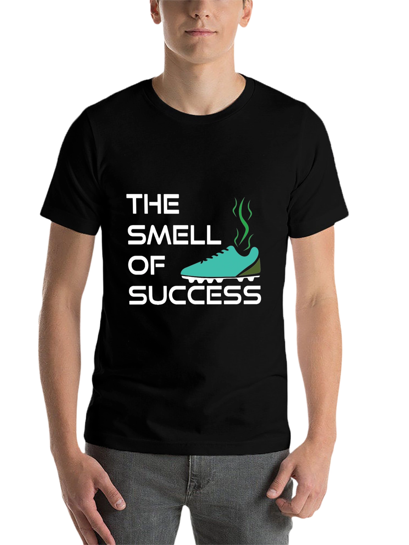 Black The Smell of Success T-Shirt - Humorous Athlete Shirt view 7