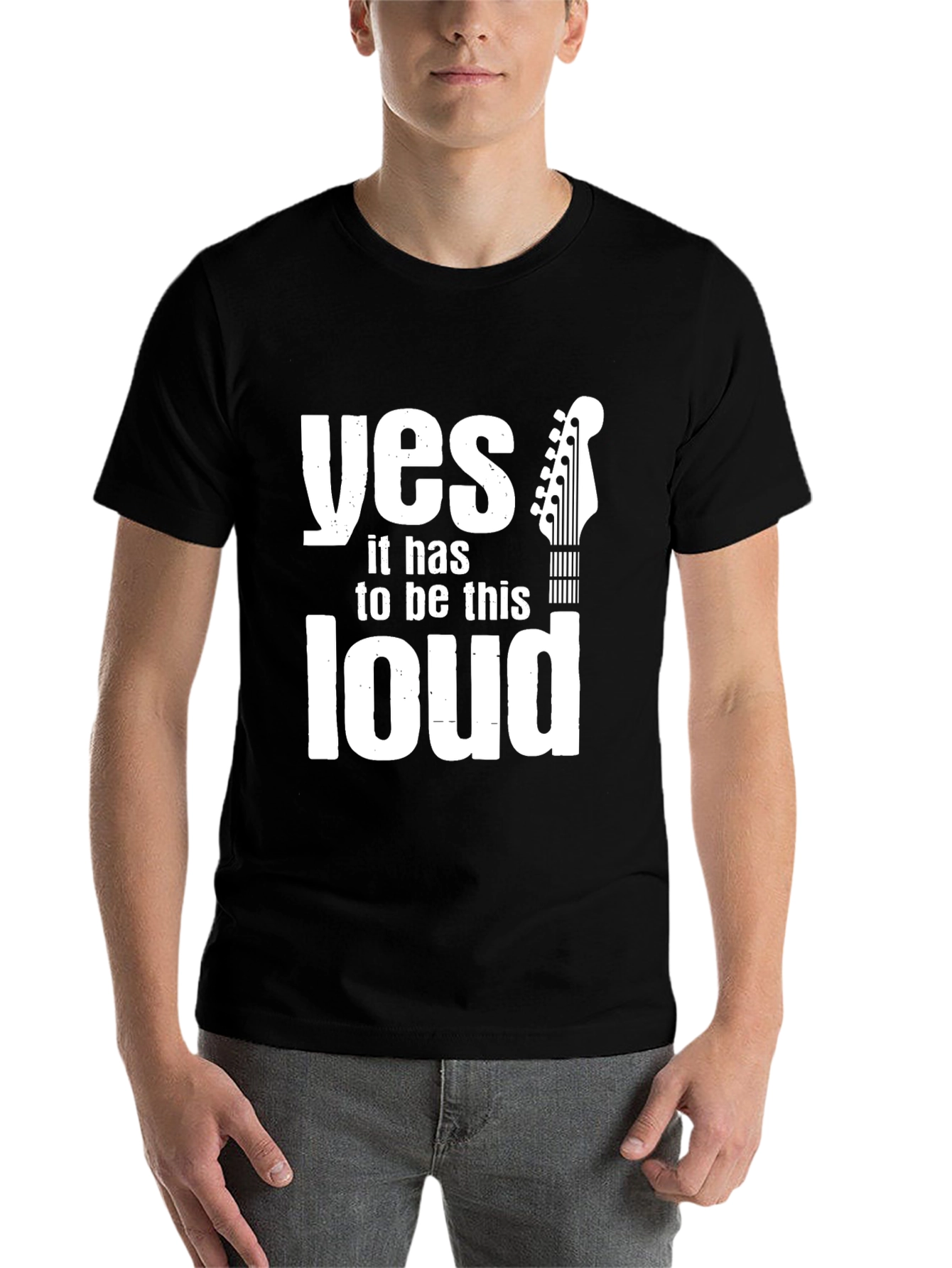 Black Yes It Has To Be This Loud Black Graphic Tee view 7
