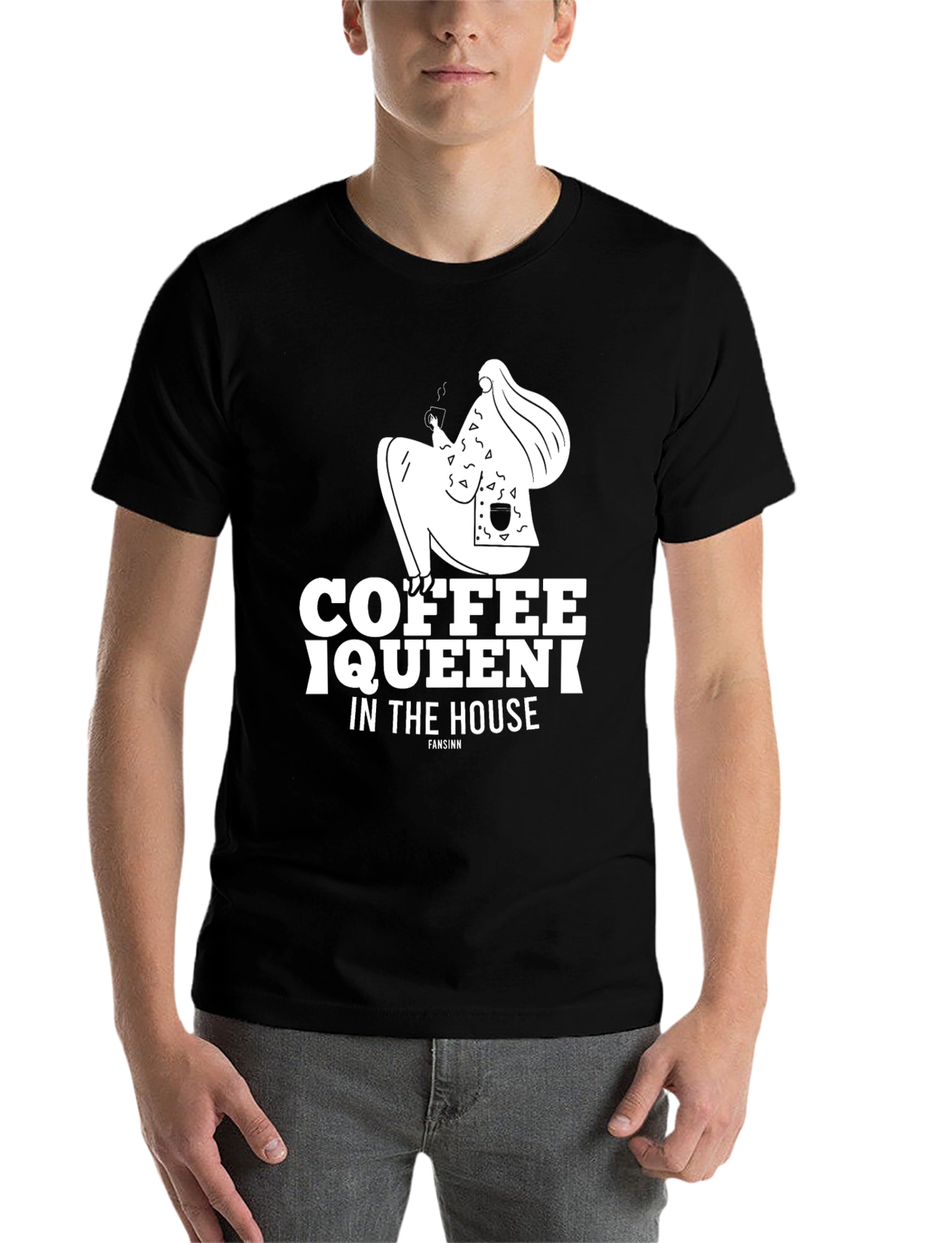 Black Coffee Queen Graphic T-Shirt - Casual Style view 7