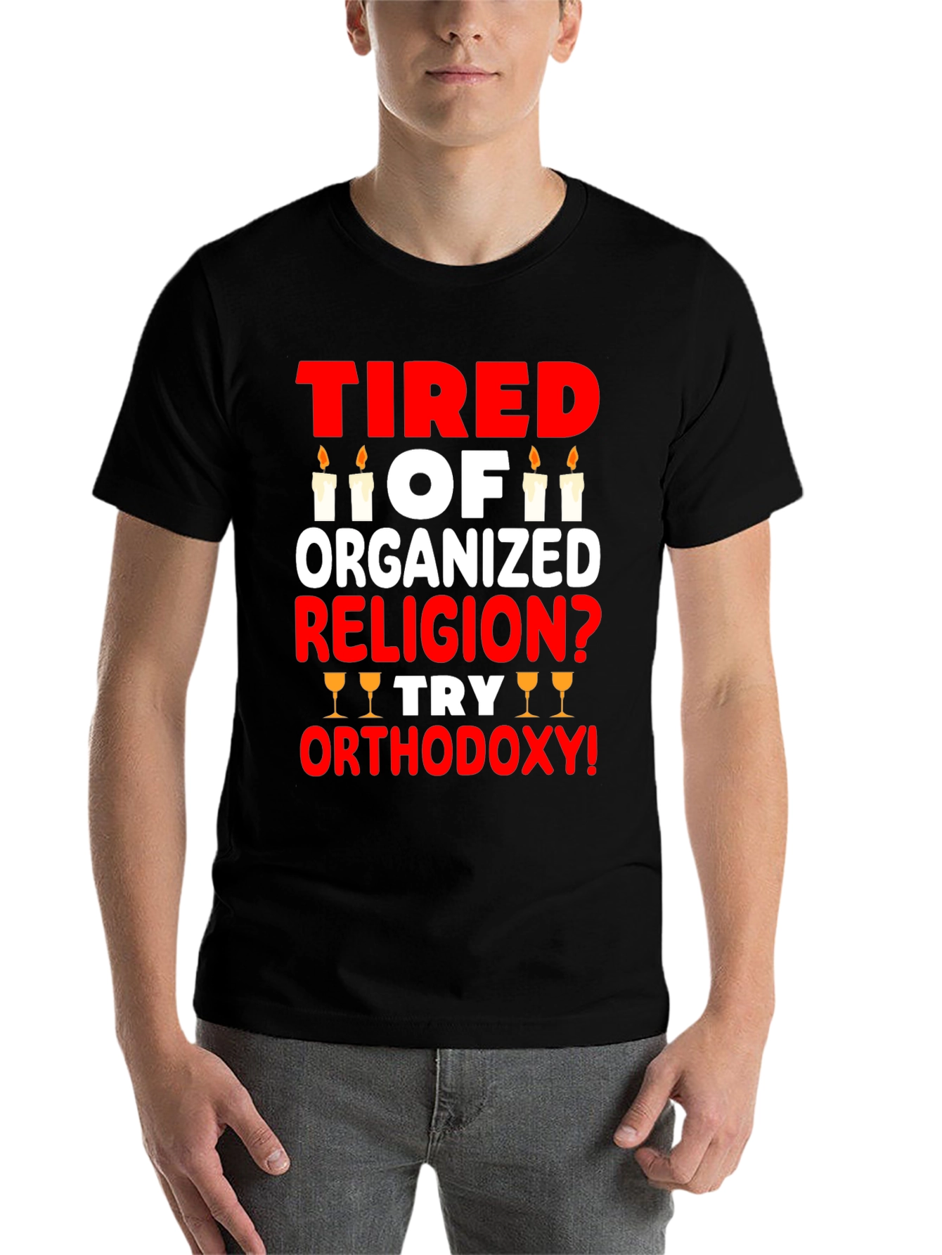 Black Tired of Religion T-Shirt view 7