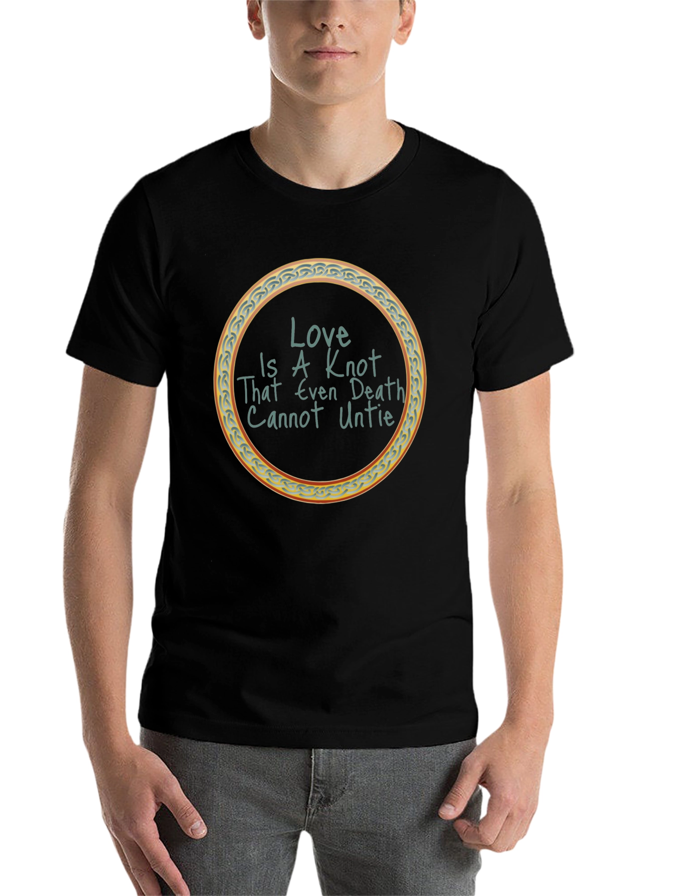 Black Love Knot T-Shirt: Even Death Cannot Untie view 7