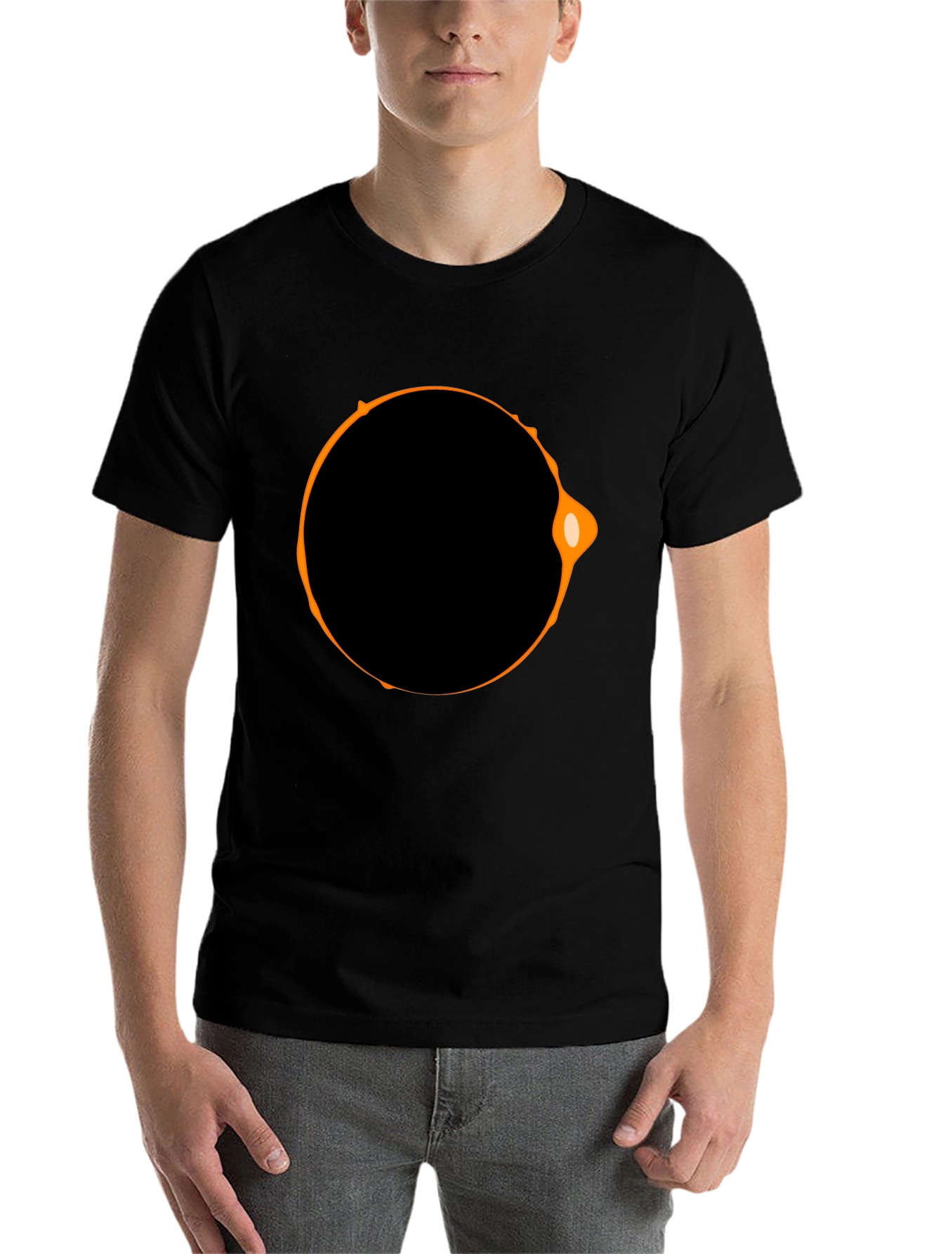 Black Eclipse Graphic Black T-Shirt view 7