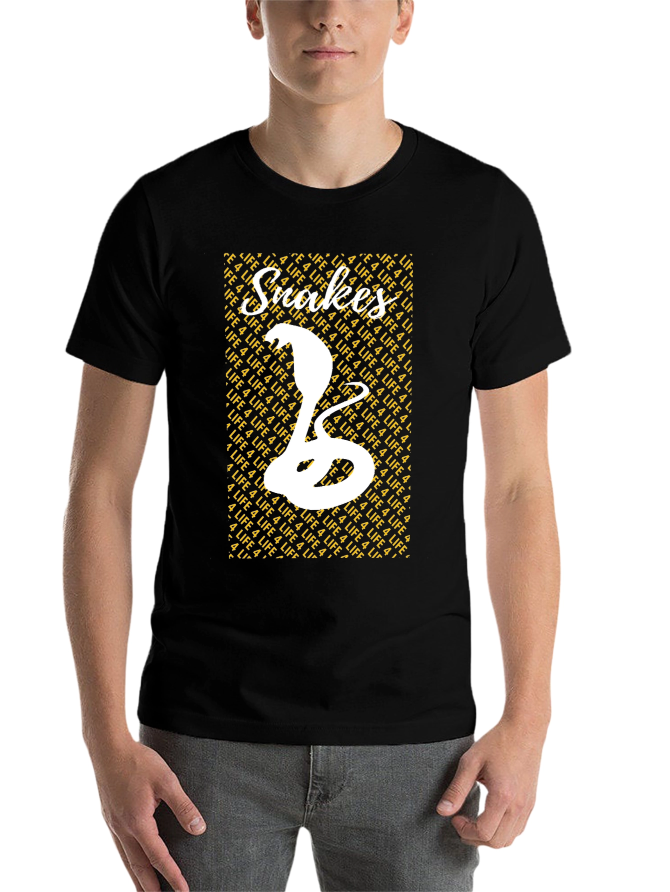 Black Snakes 4 Life Graphic Print T-Shirt view 7