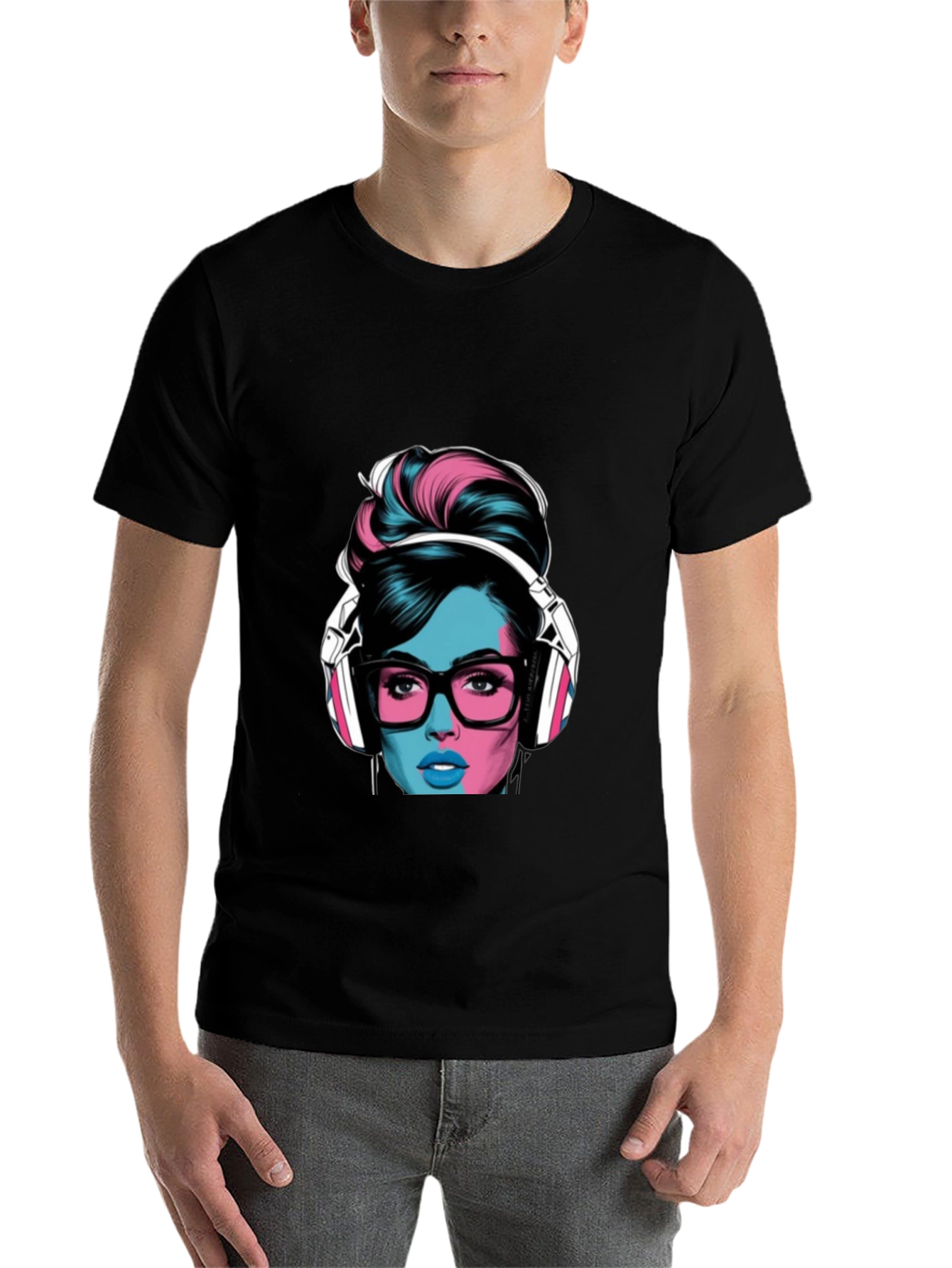Black Vaporwave Woman T-Shirt view 7