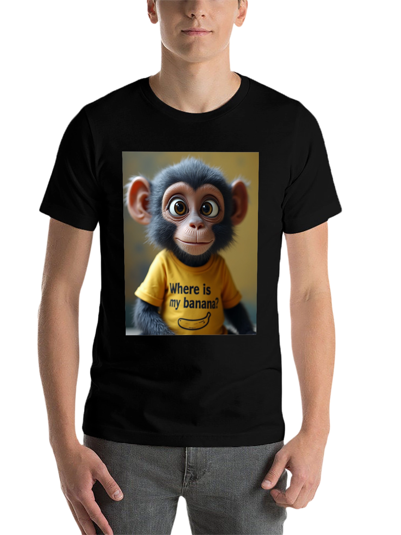 Black Monkey T-Shirt: Where's My Banana? view 7