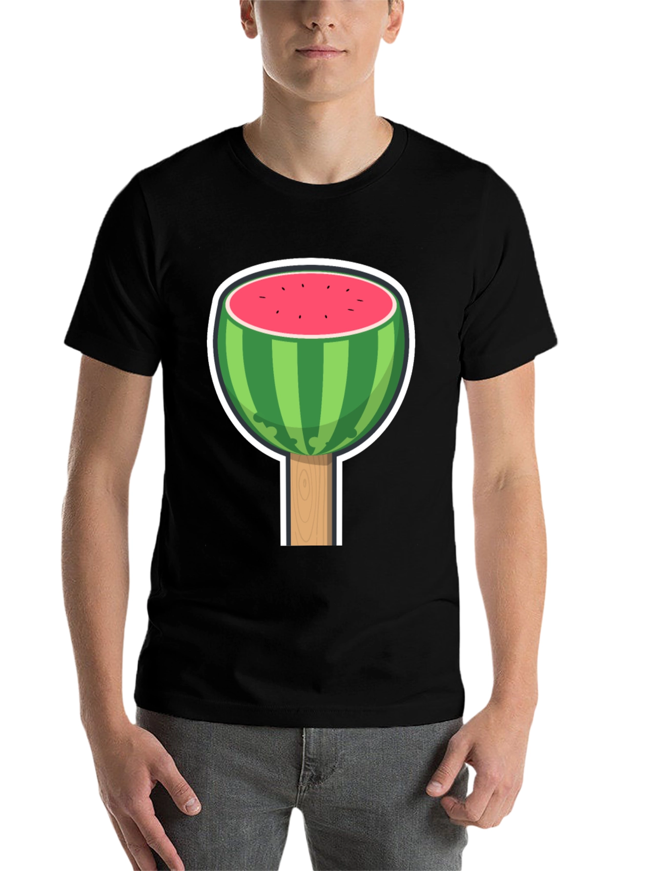 Black Watermelon Lollipop Graphic Tee view 7
