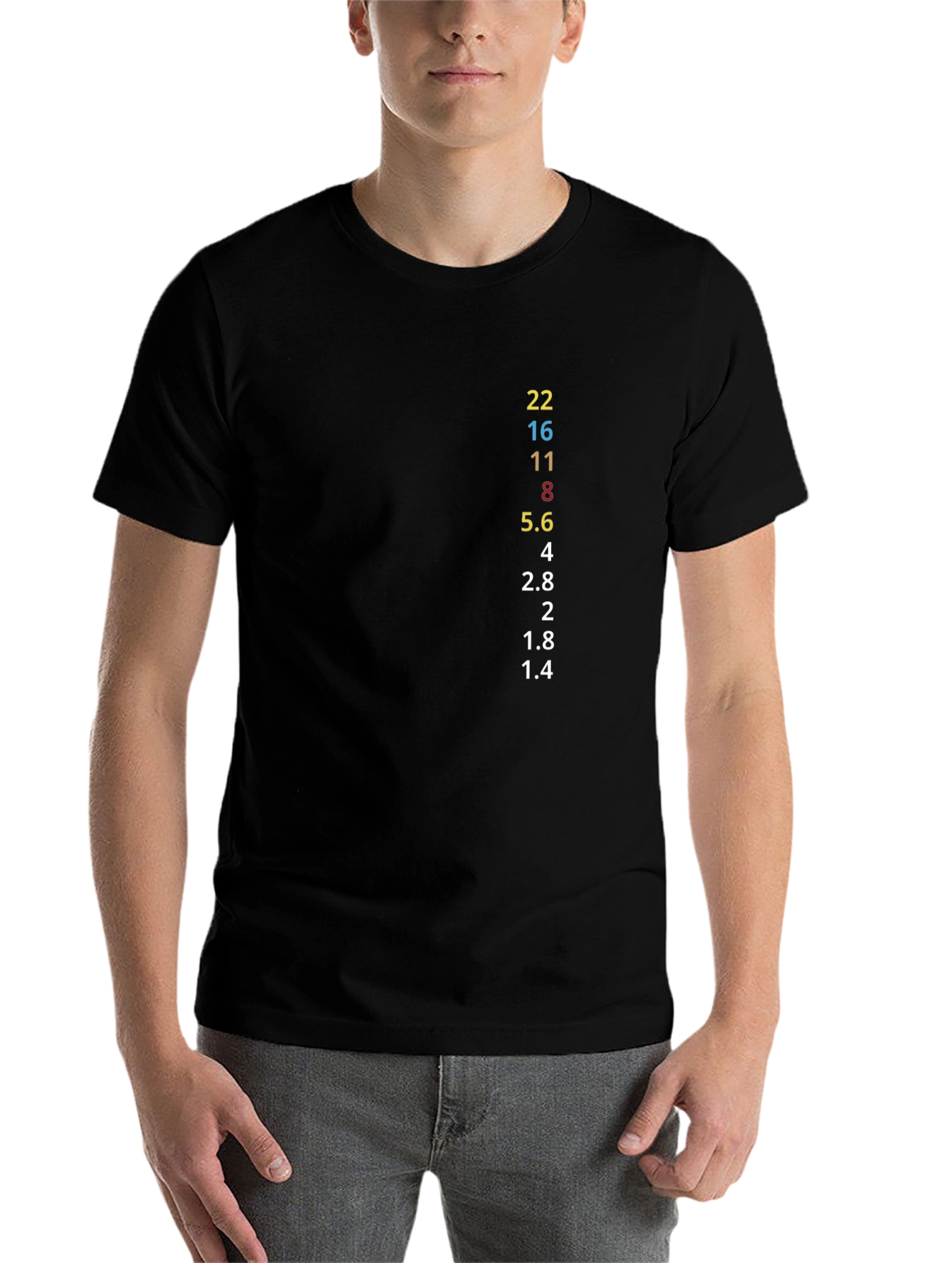 Black Photographer's F-Stop Men's Black T-Shirt view 7