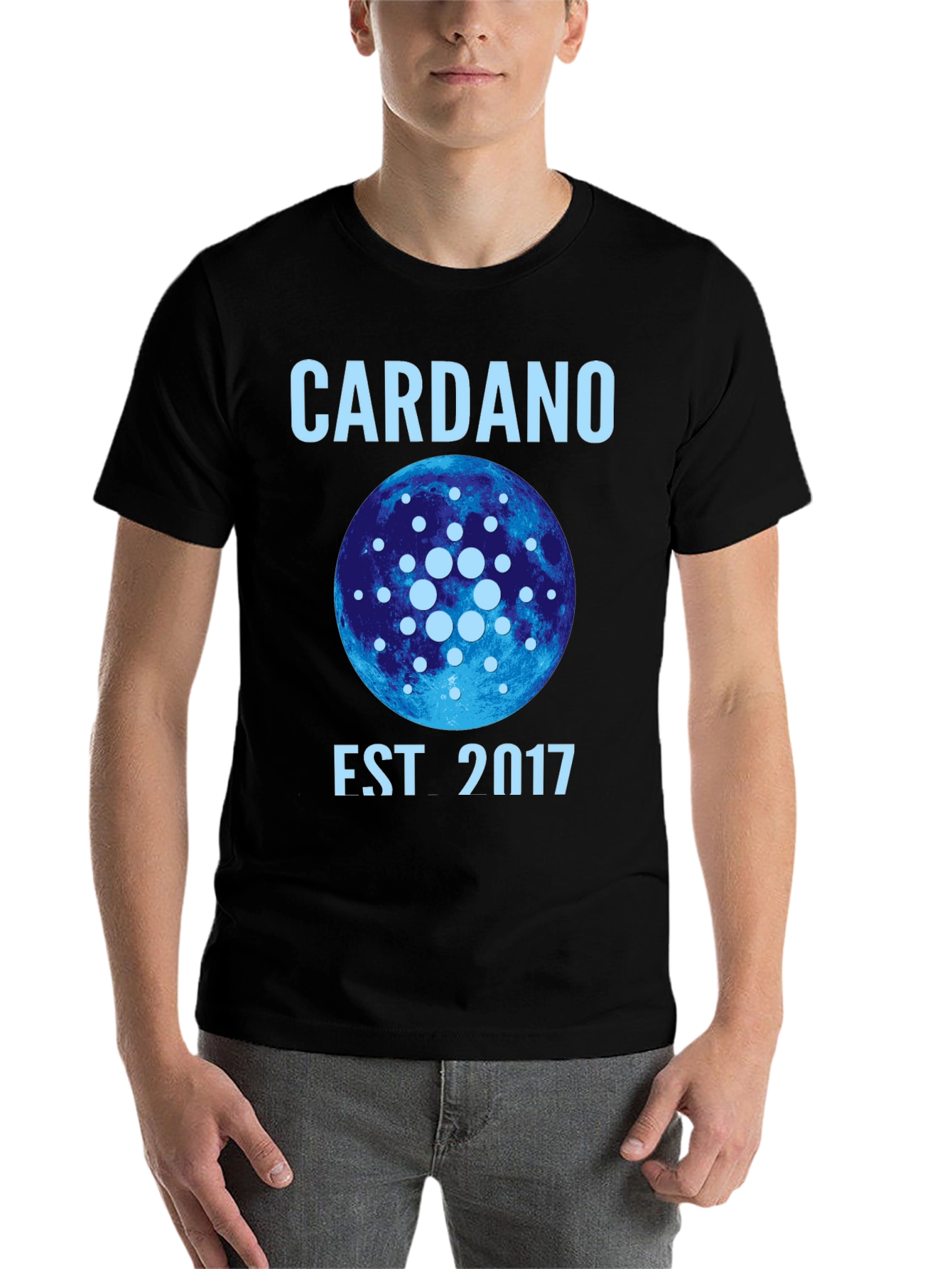 Black Cardano Est 2017 Black T-Shirt view 7