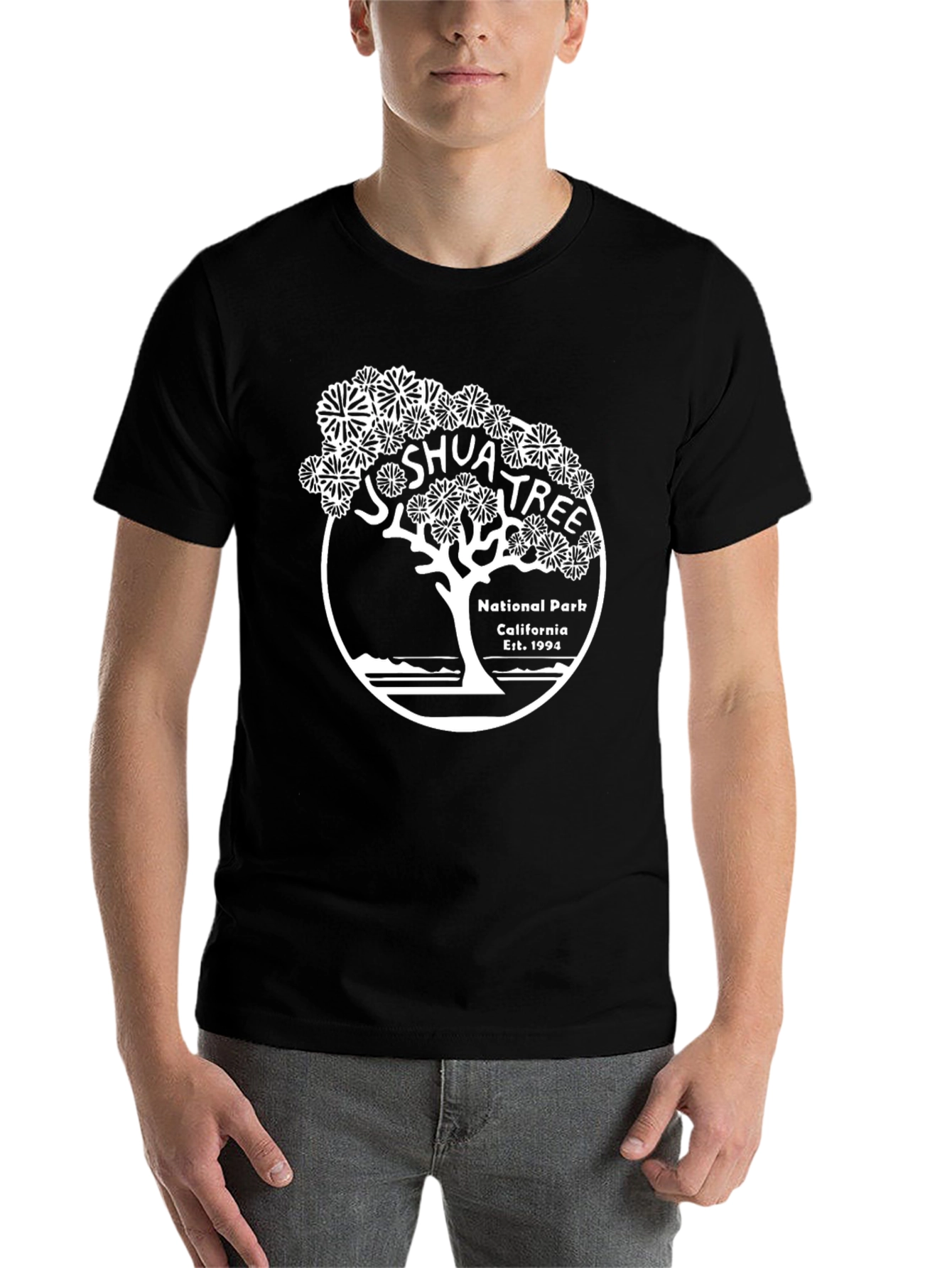 Black Joshua Tree National Park Black T-Shirt view 7