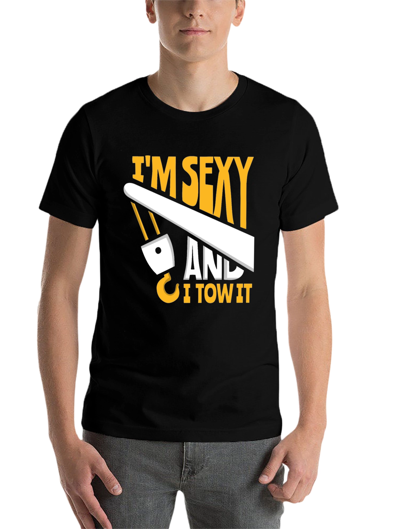 Black I'm Sexy And I Tow It T-Shirt view 7