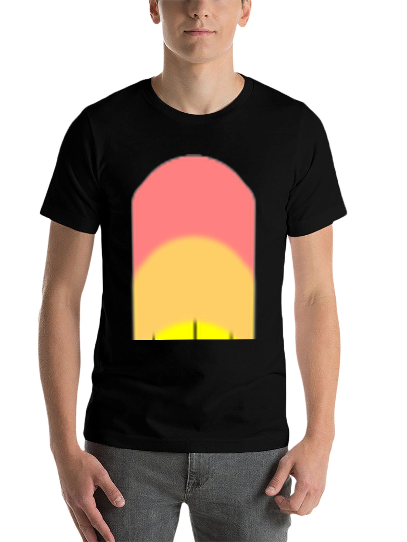 Black Sunset Graphic Black T-Shirt view 7