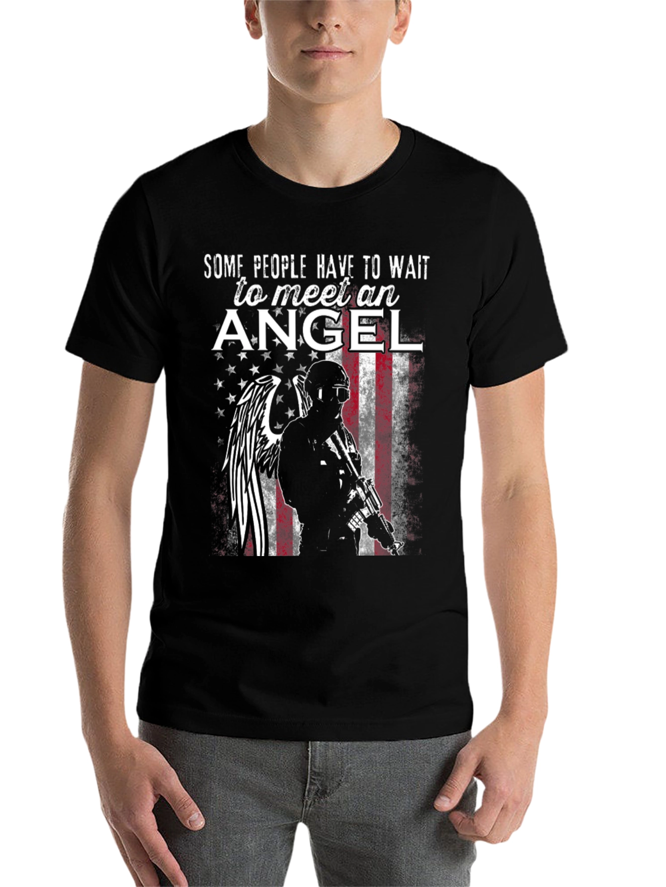 Black Angel Soldier Graphic Tee view 7