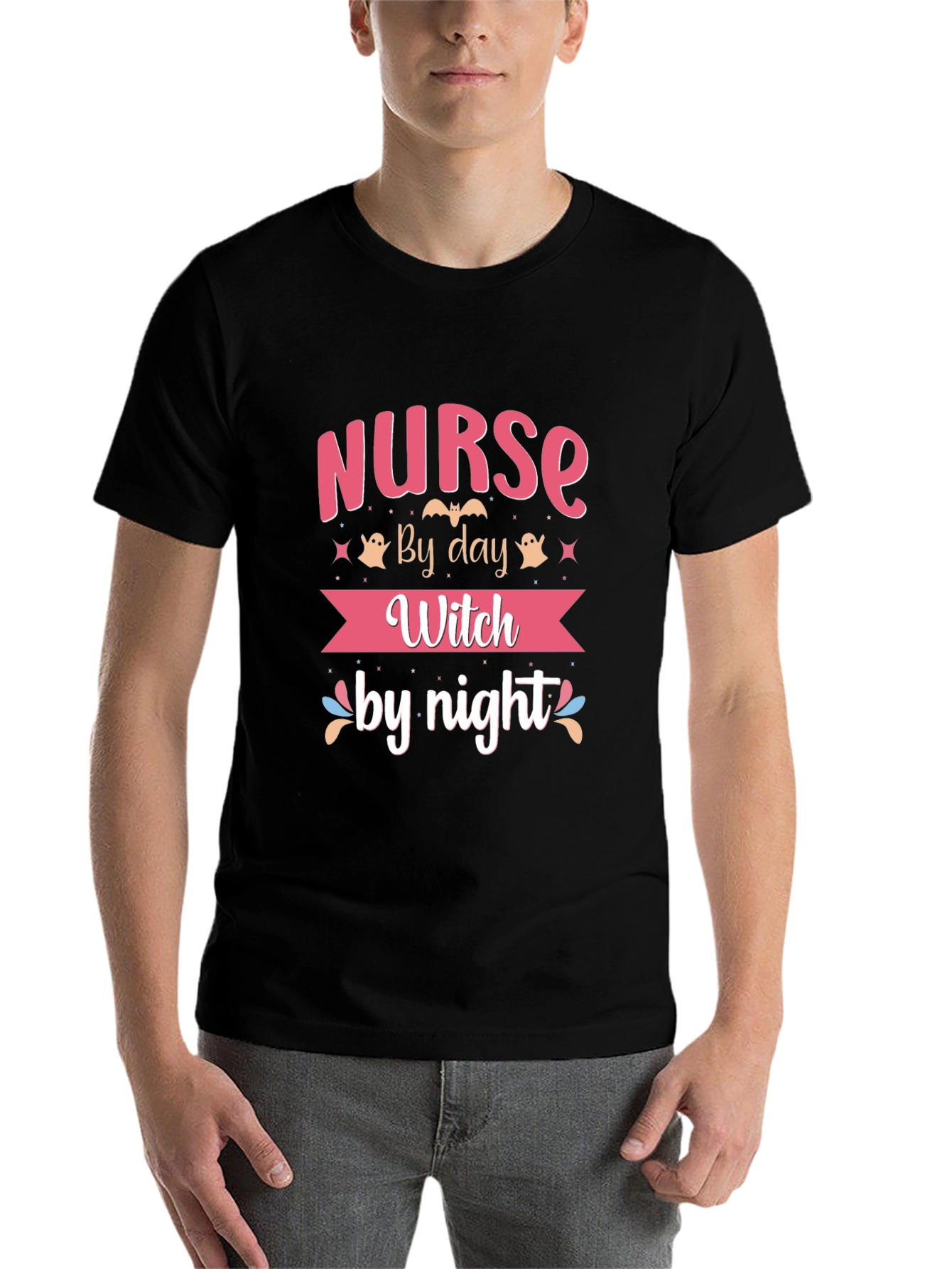 Black Nurse by Day Witch by Night T-Shirt view 7