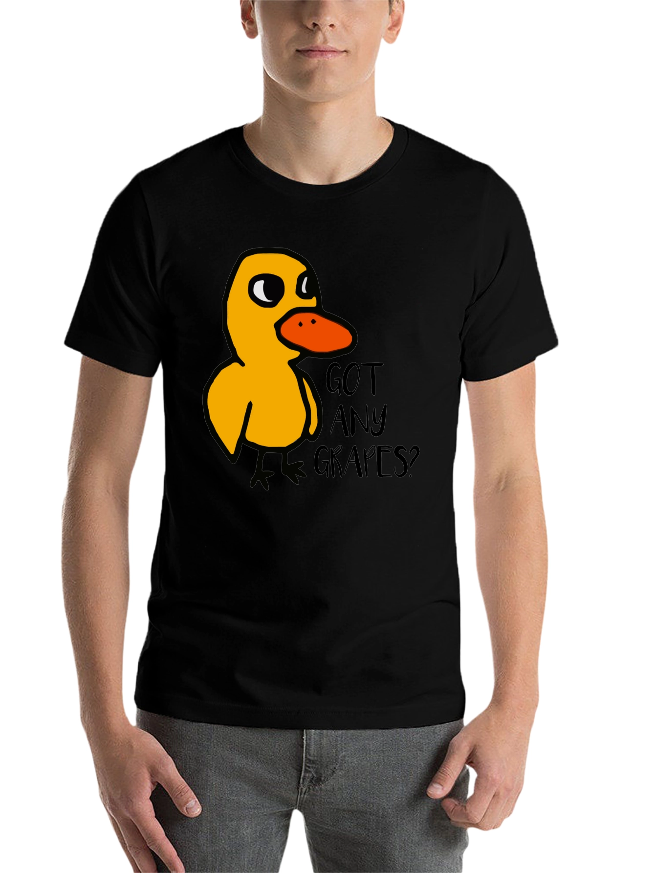 Black Got Any Grapes Duck T-Shirt Funny Meme Tee view 7