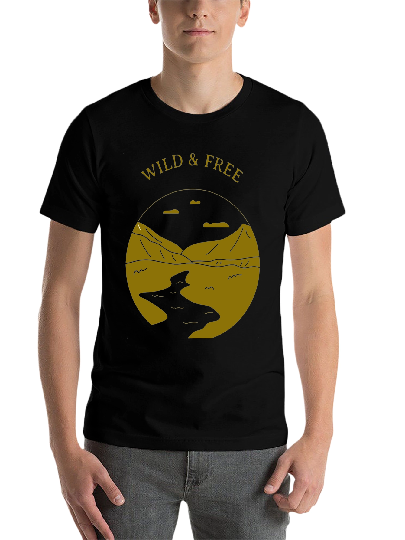 Black Wild & Free Graphic Tee - Black T-Shirt view 7