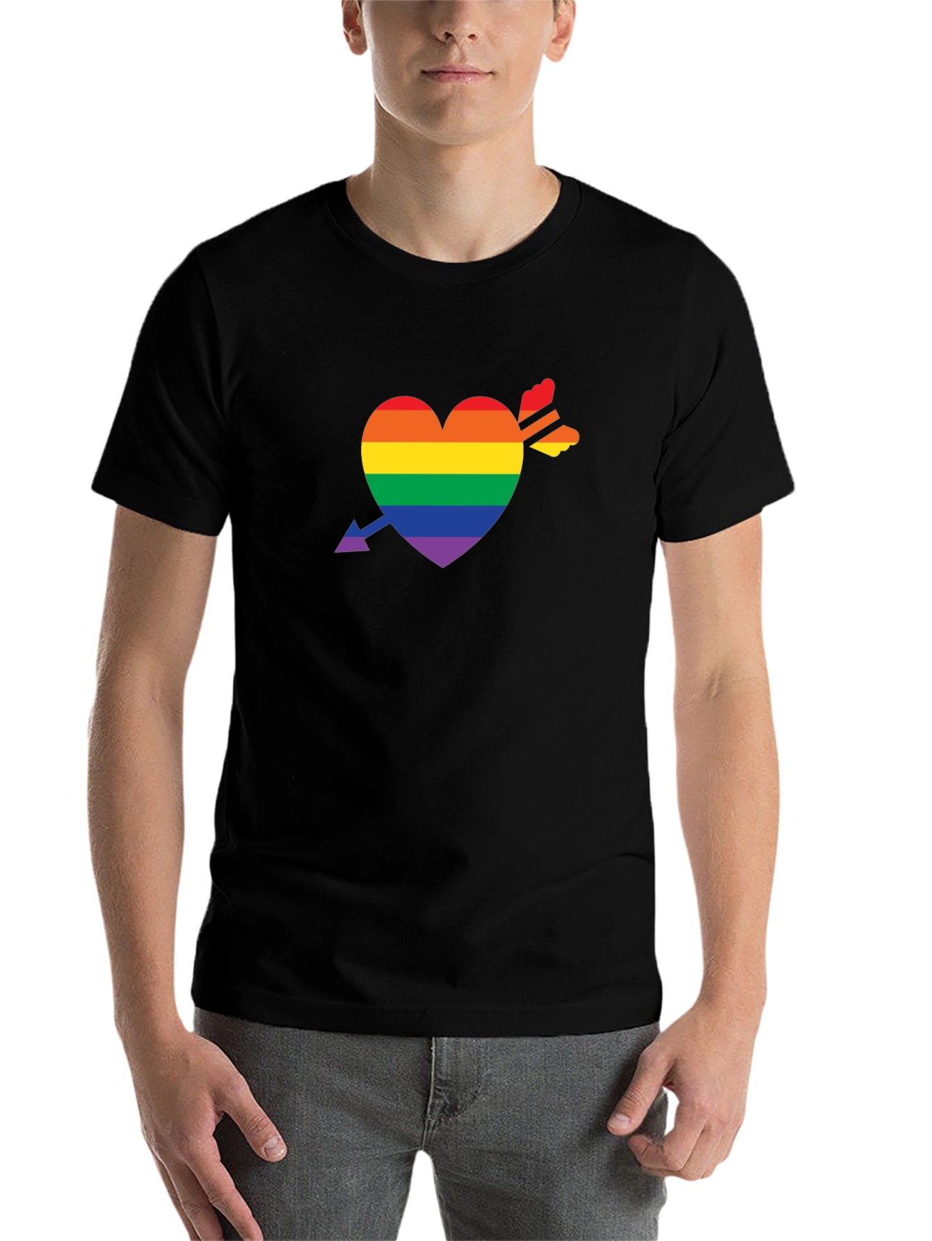 Black Pride Heart Arrow Tee - Love Wins! view 7