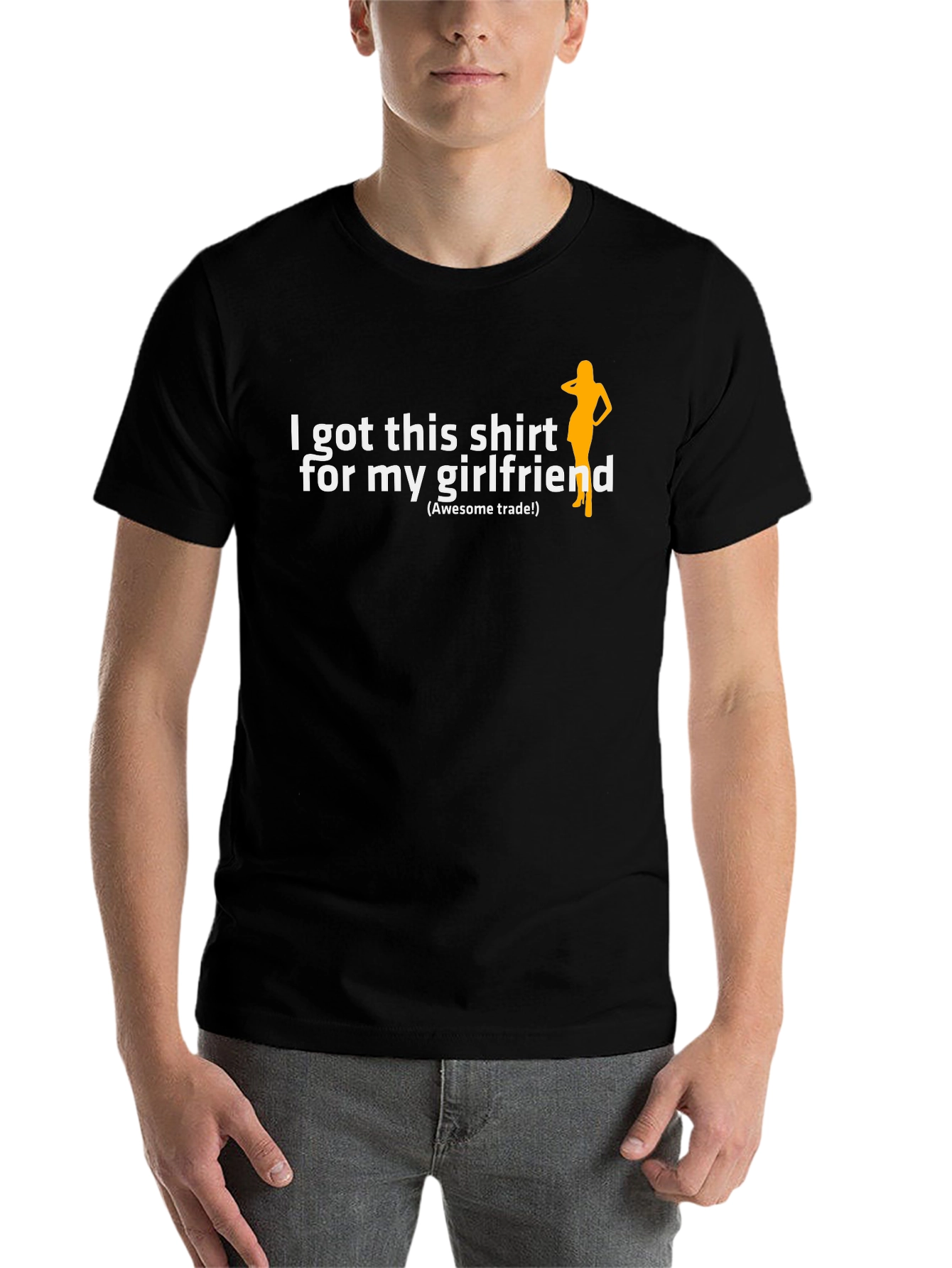 Black Funny "I Got This Shirt for My Girlfriend" T-Shirt view 7