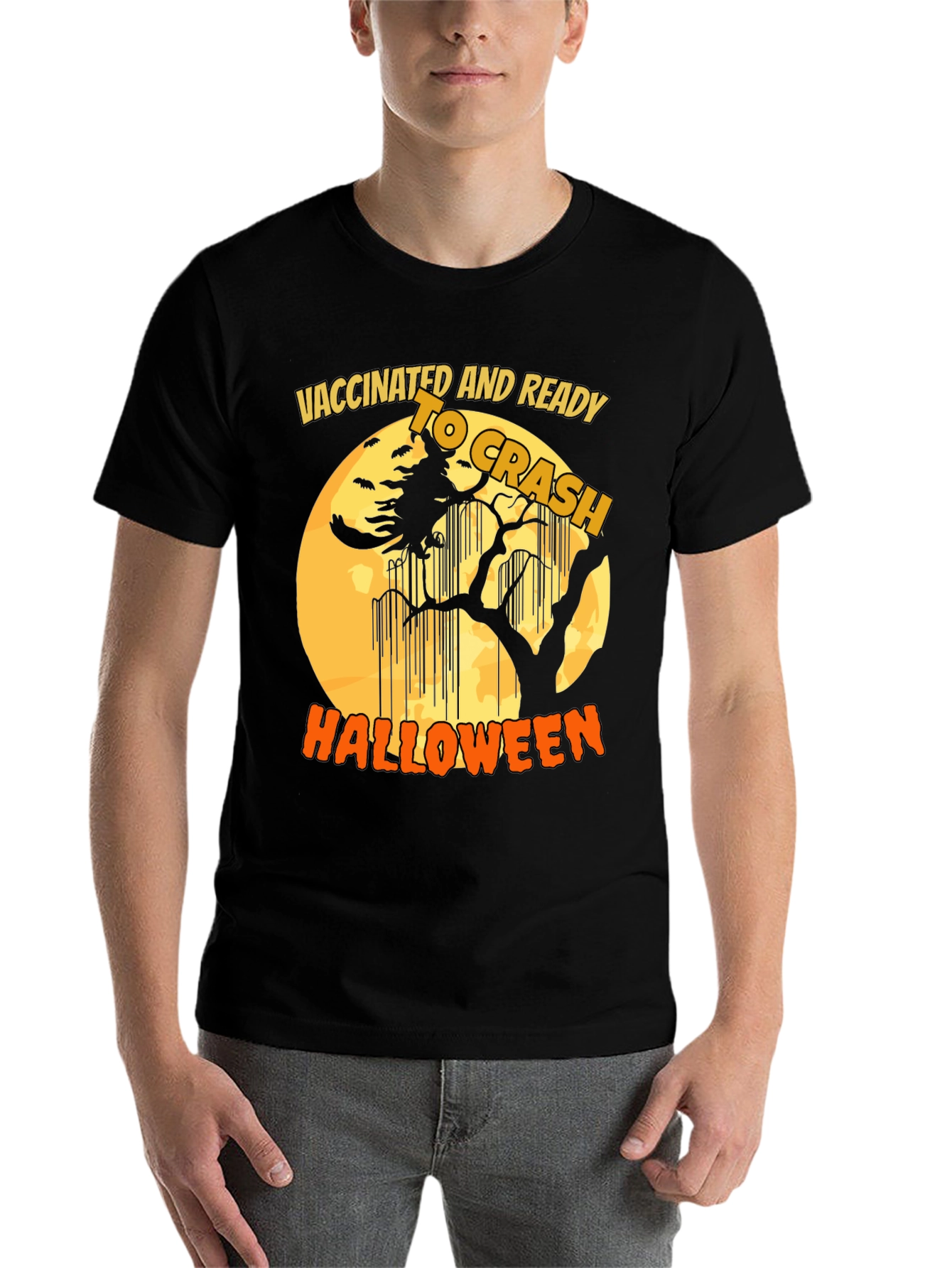 Vaccinated and Ready to Crash Halloween T-Shirt - 7