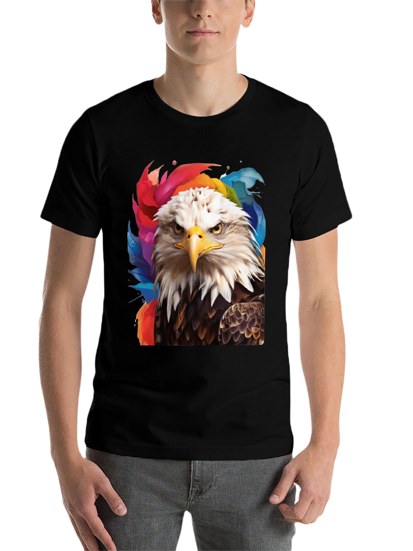 Black Bald Eagle Graphic Tee - Patriotic Style view 7