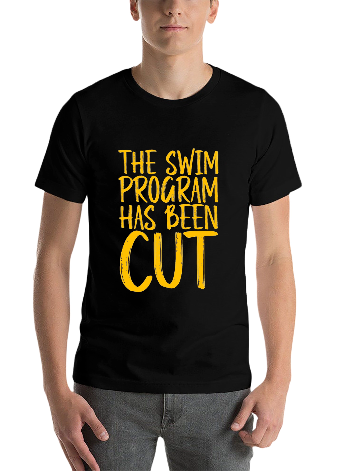 Black Swim Program Cut T-Shirt view 7