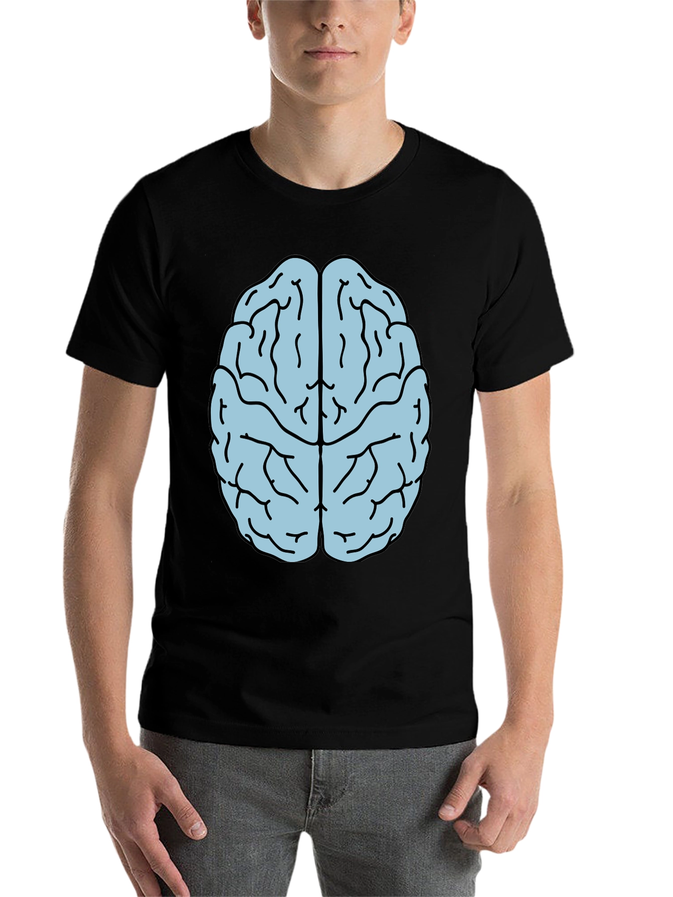 Black Brain Graphic T-Shirt - Smart Style view 7
