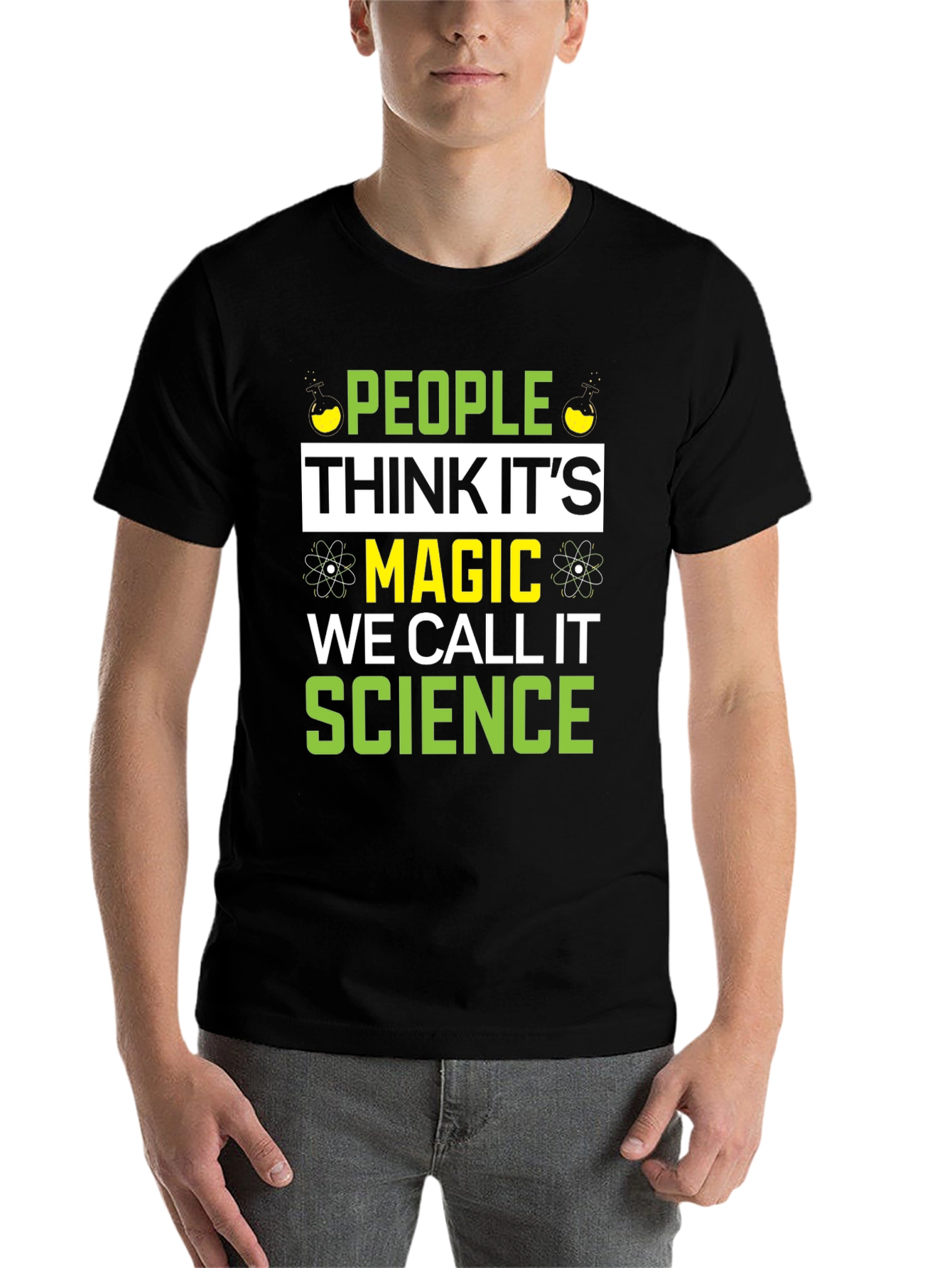Black Science Magic T-Shirt - Funny Gift for Scientists view 7