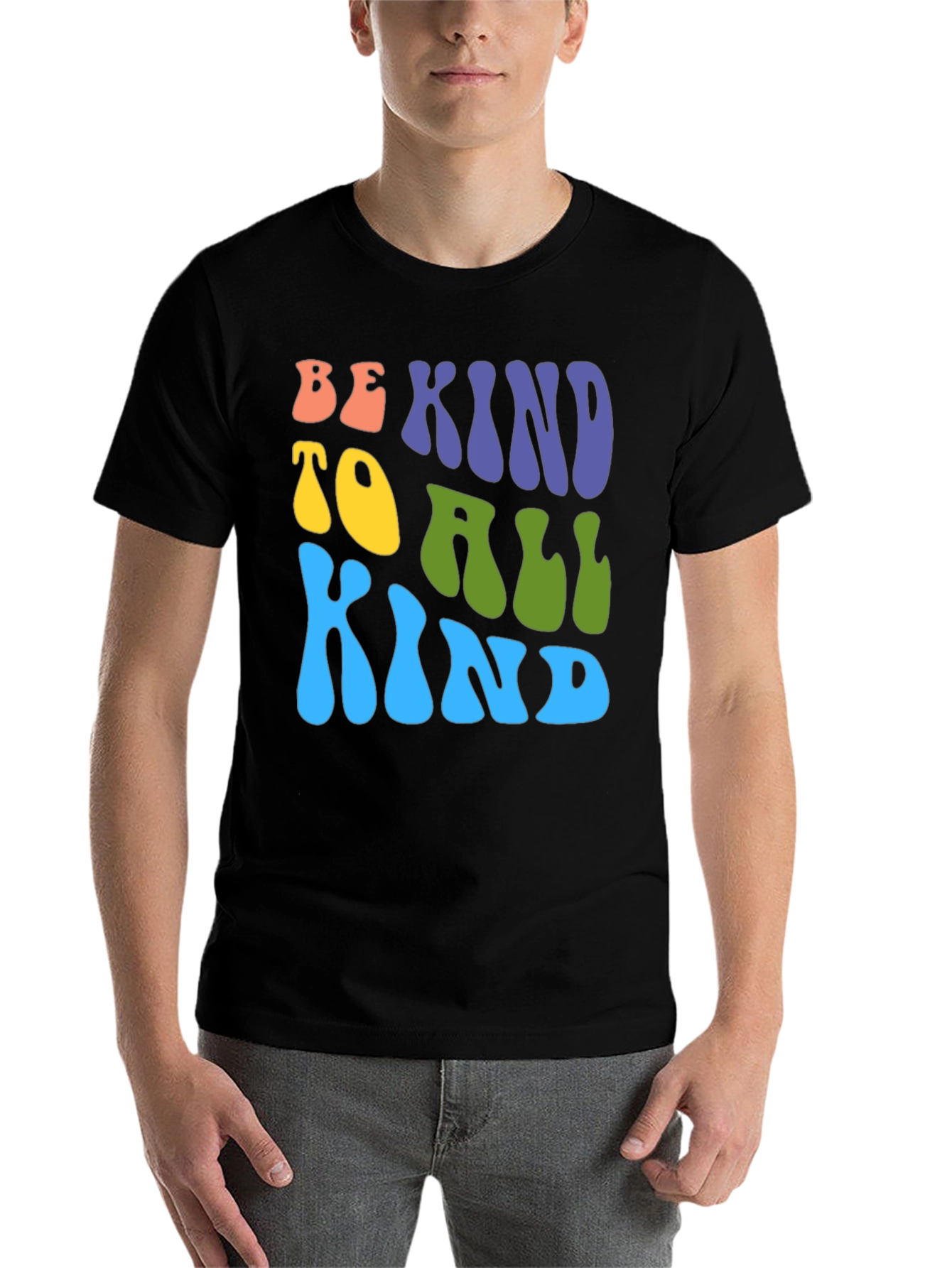 Black Be Kind T-Shirt: Retro Style Graphic Tee view 7