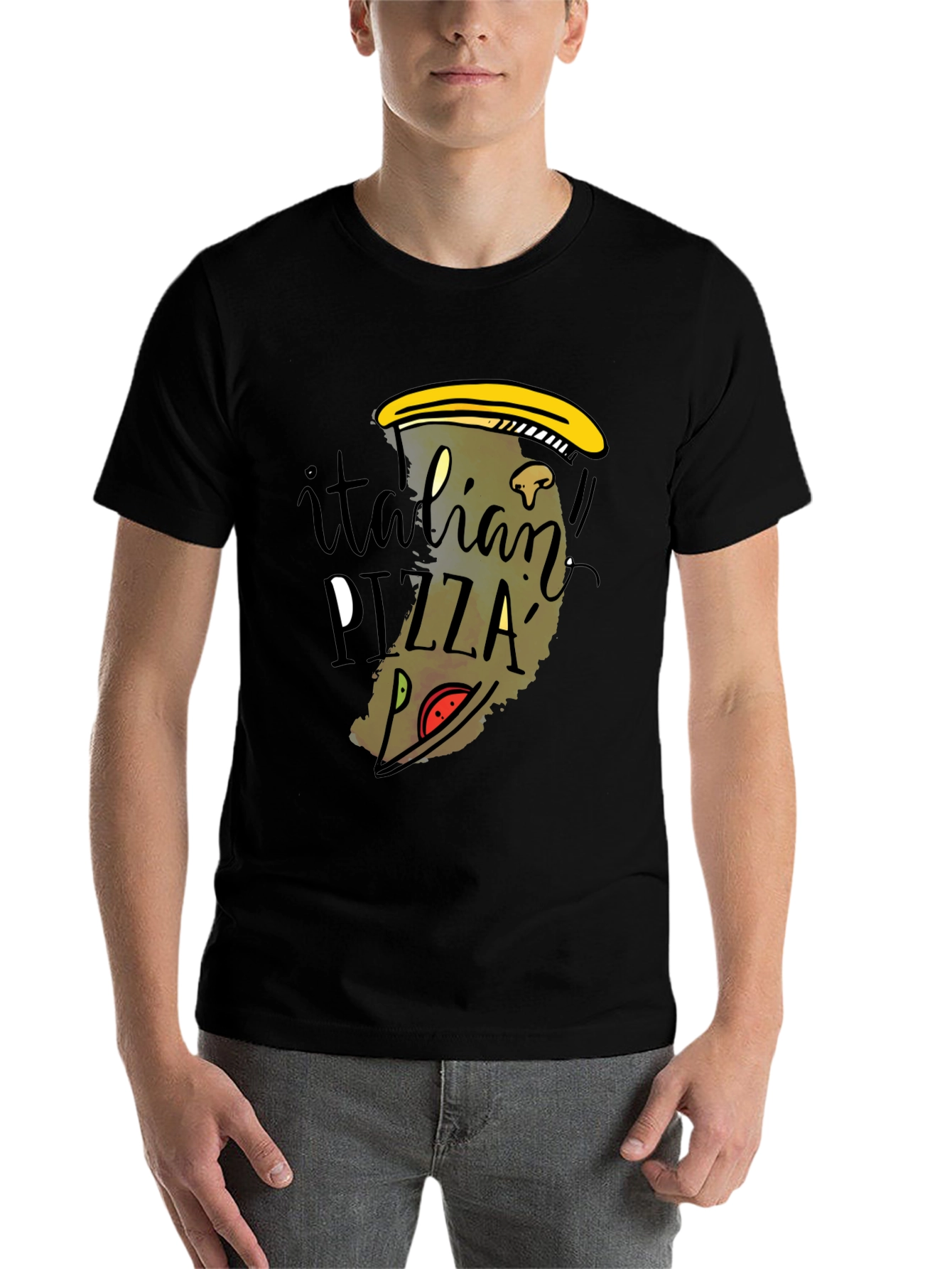 Italian Pizza Graphic Tee - Fun Foodie T-Shirt - 7