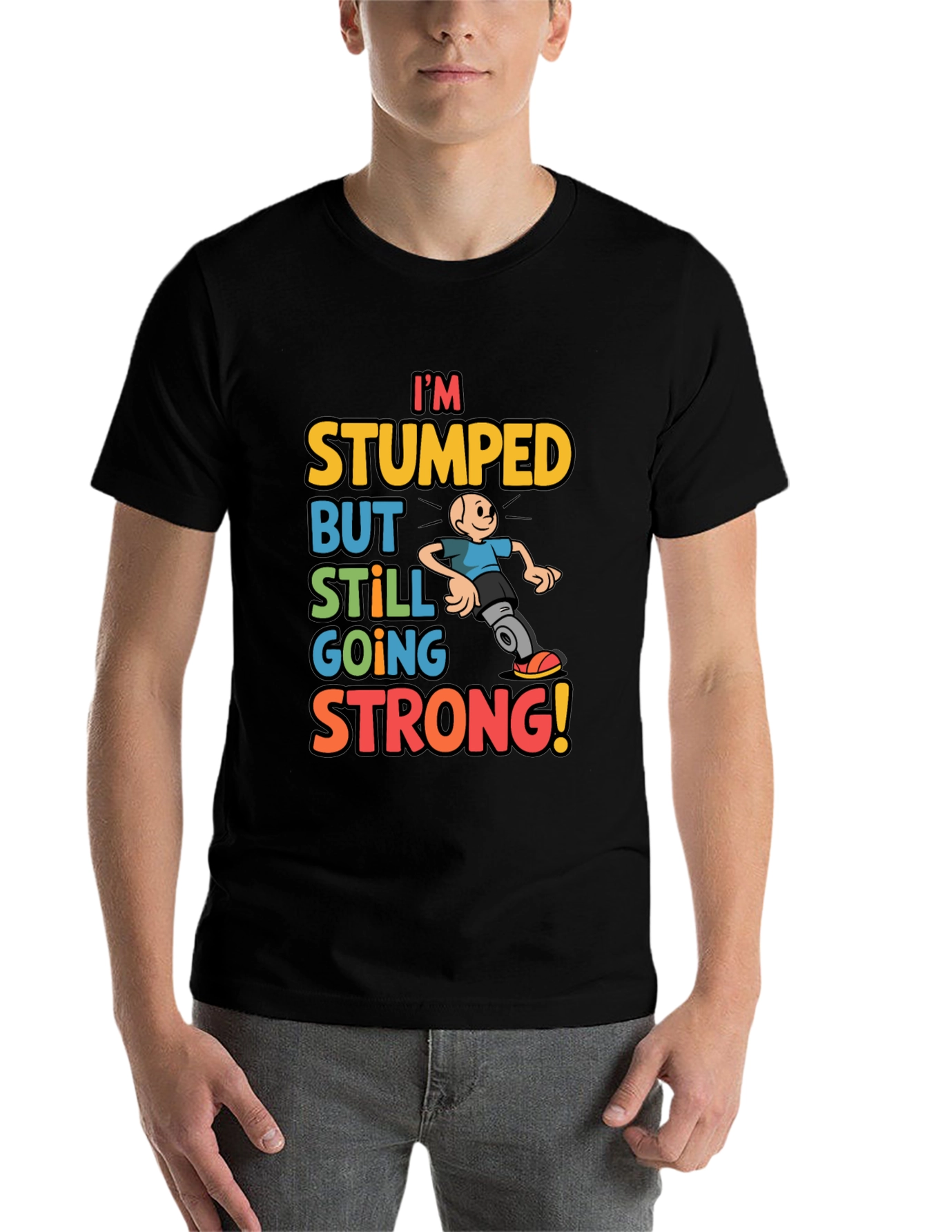 Black I'm Stumped But Still Going Strong Graphic T-Shirt view 7