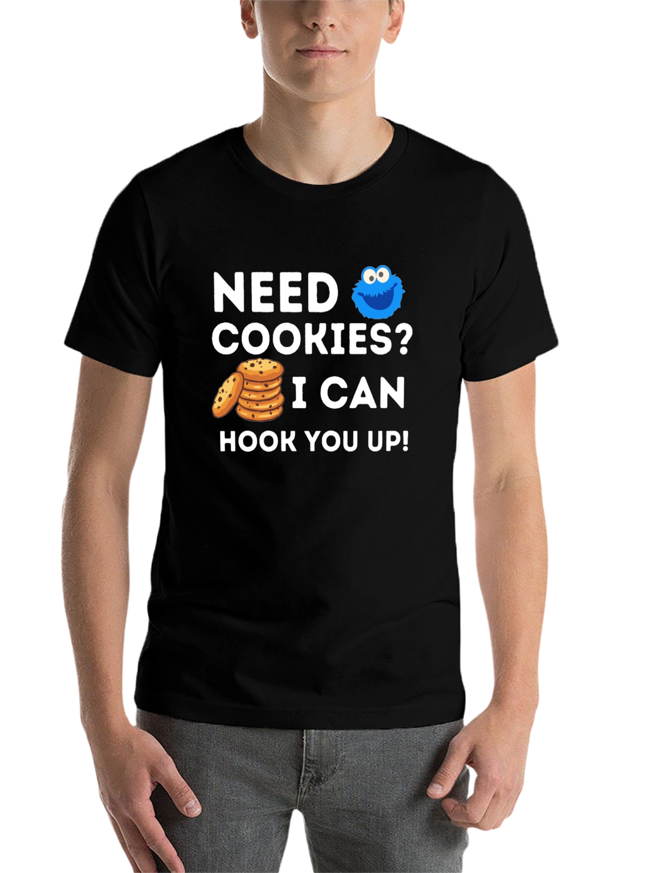 Black Need Cookies? Graphic Tee - Cookie Monster Style! view 7