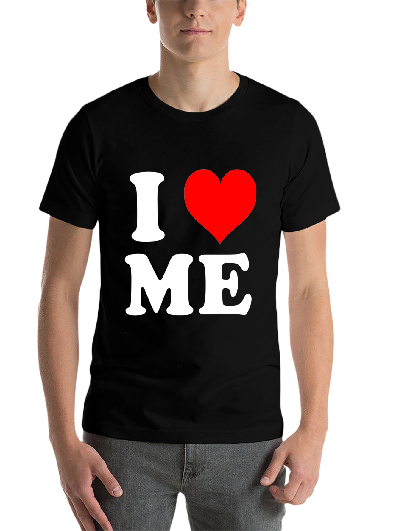 Black I Heart Me Black Graphic Tee view 7