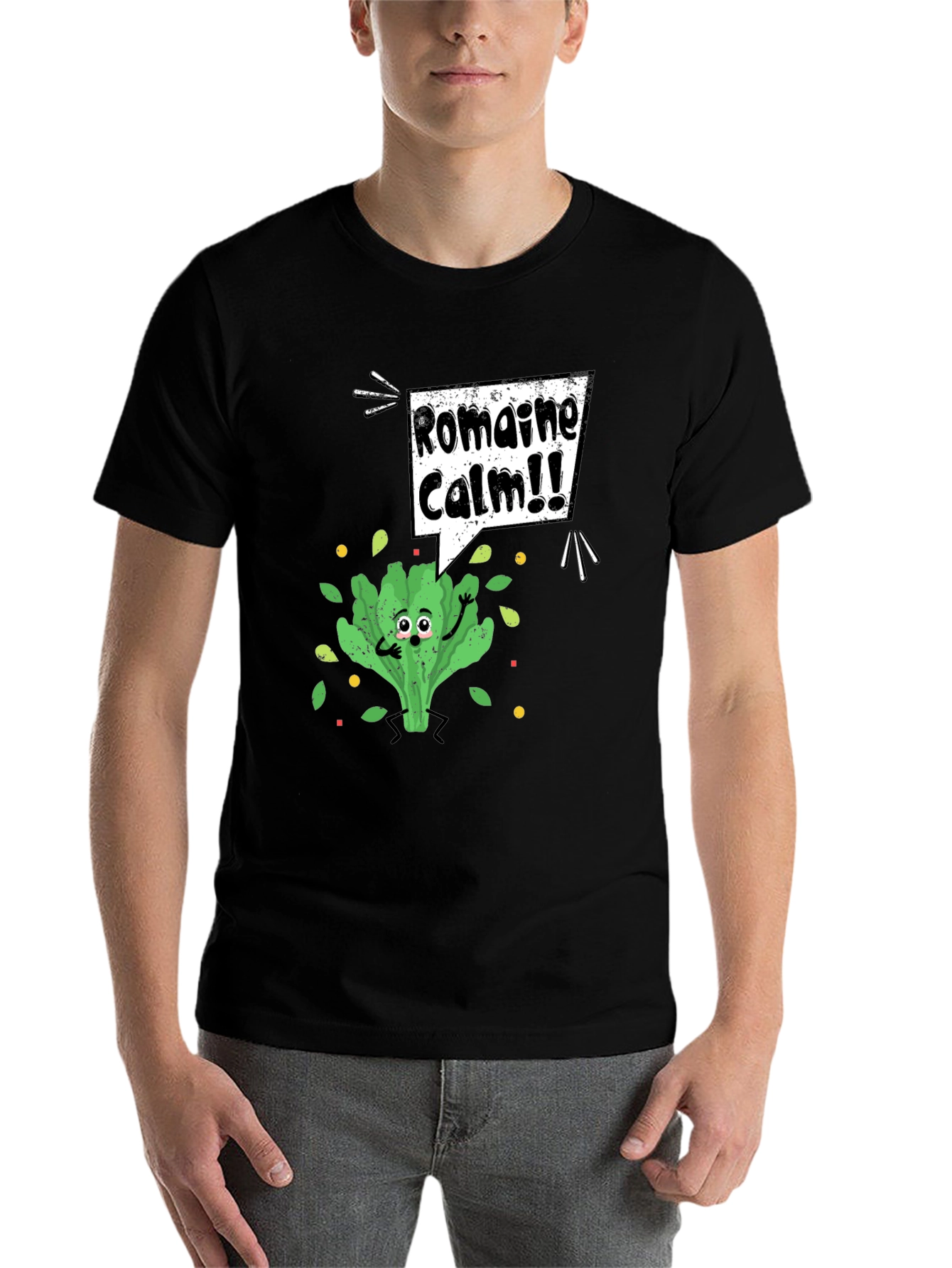Black Romaine Calm Pun T-Shirt view 7