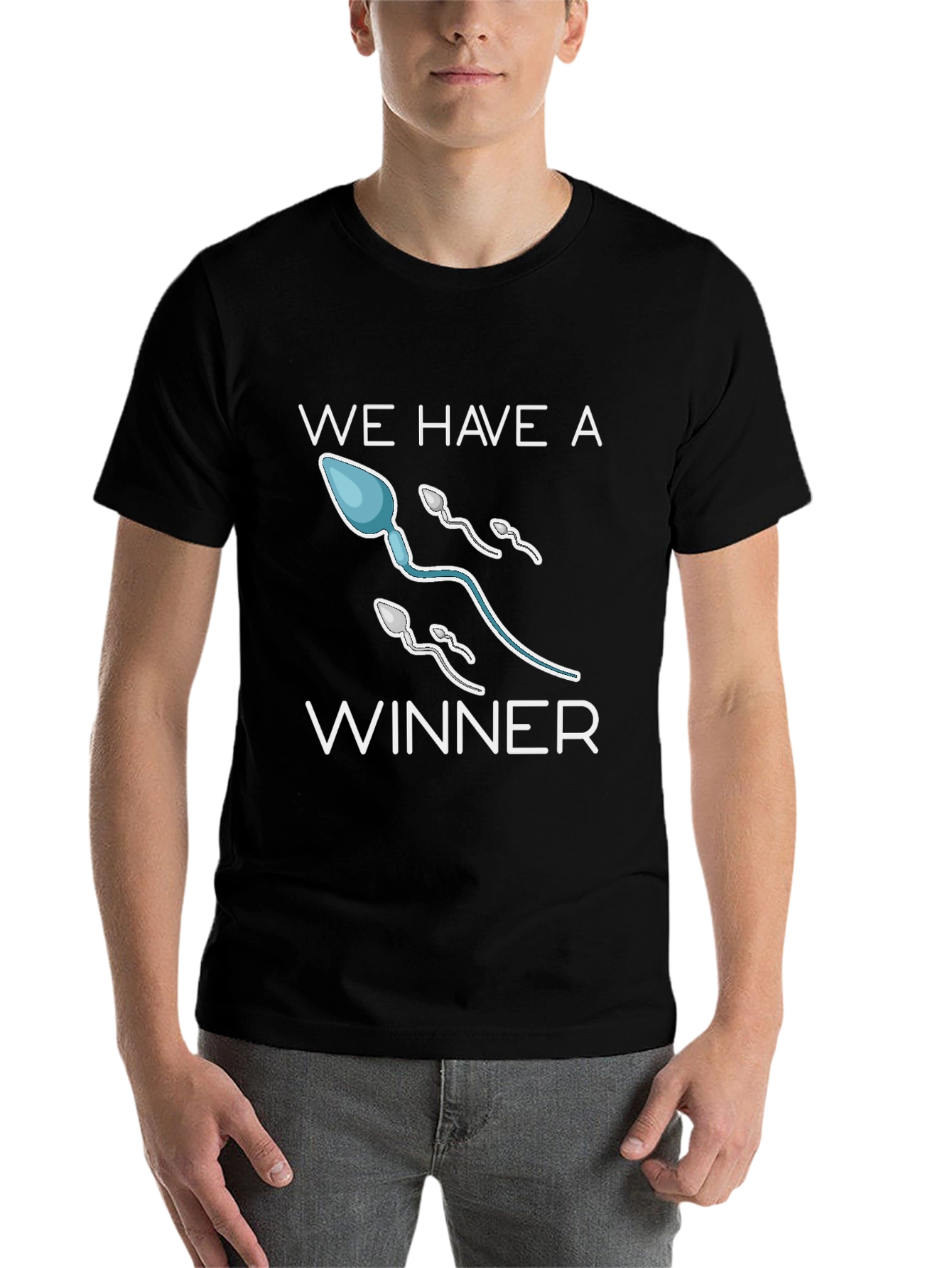 Black We Have a Winner Funny T-Shirt view 7
