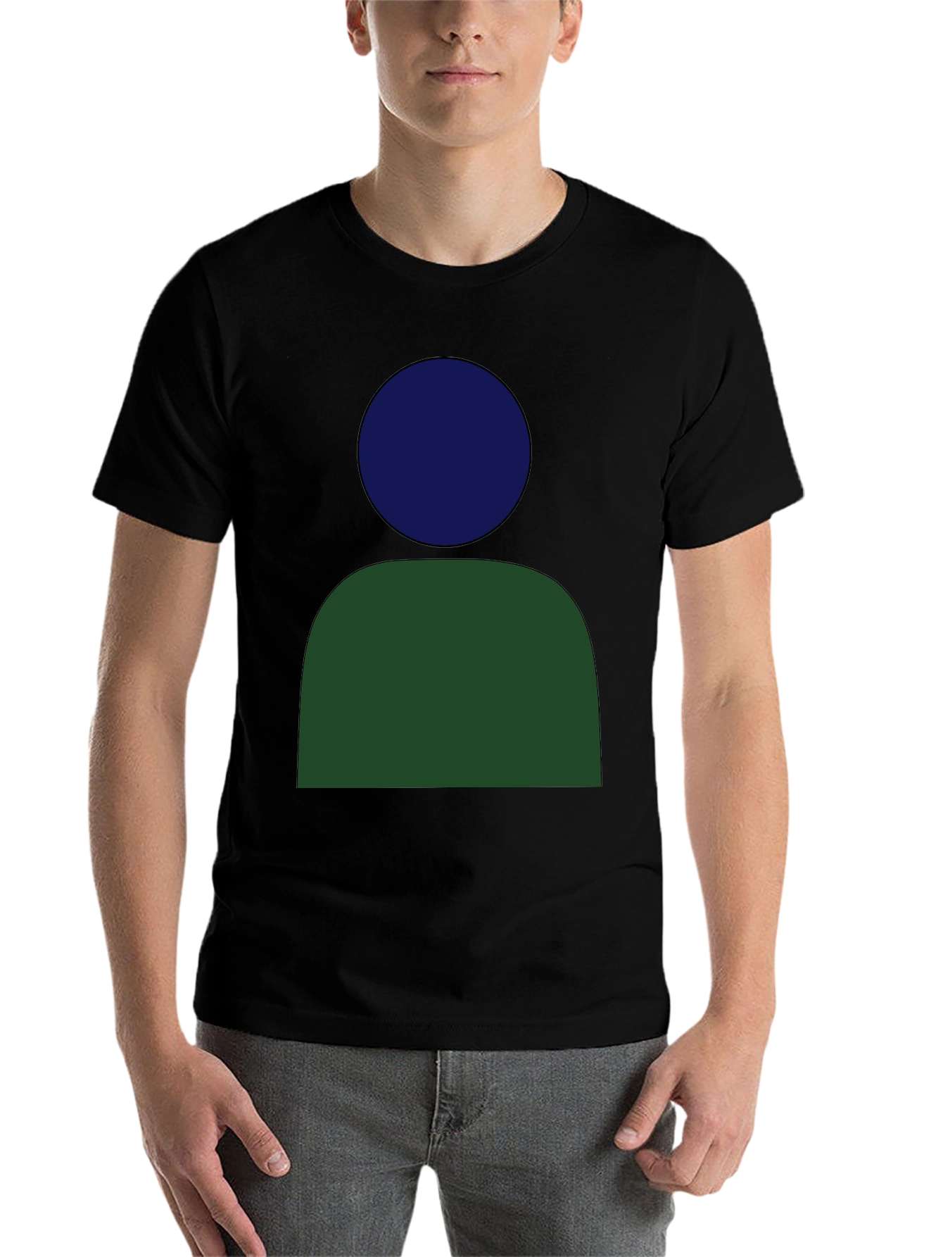 Black Abstract Graphic Tee - Modern Casual Style view 7