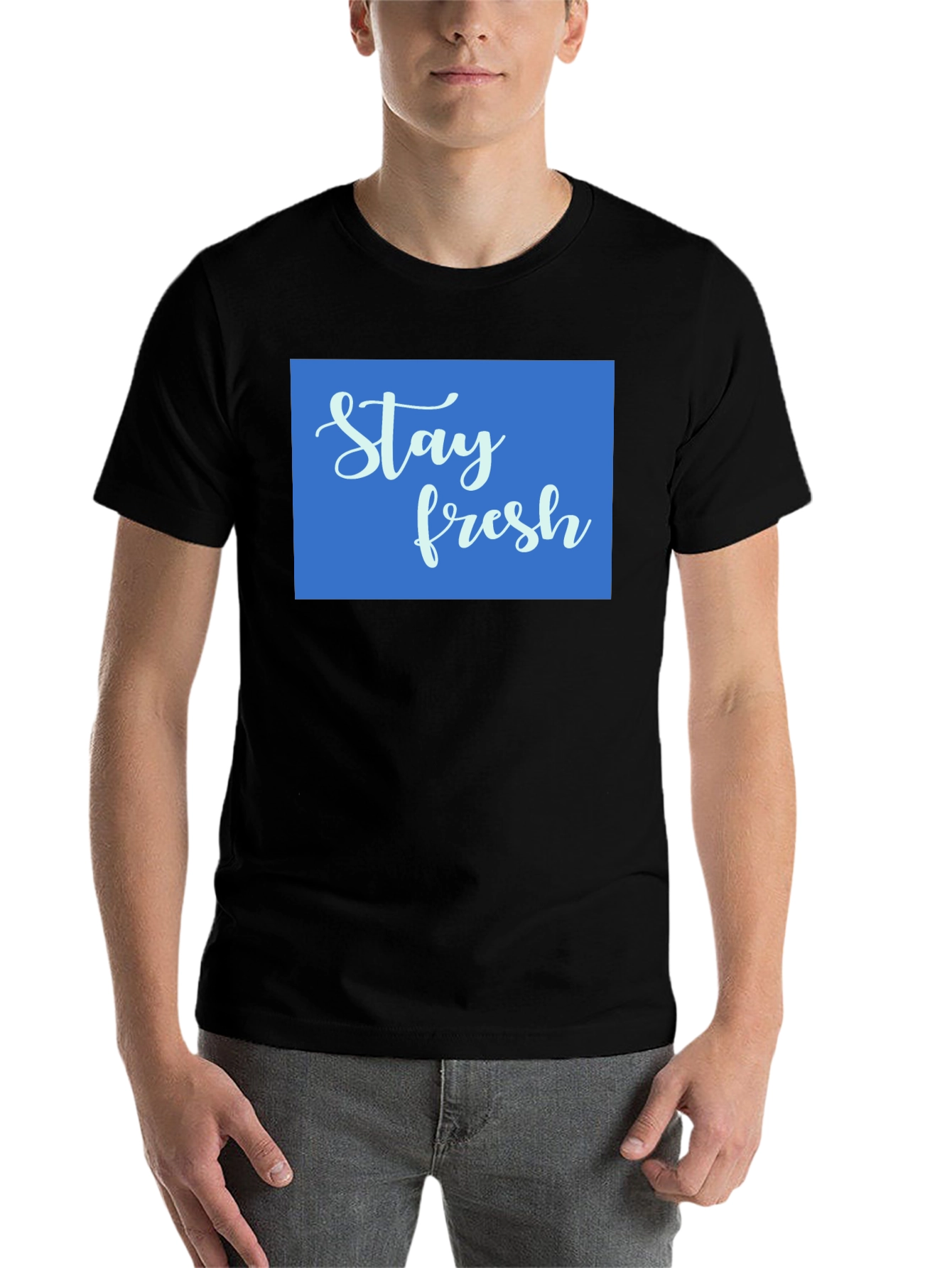 Black Stay Fresh Graphic Tee - Cool Comfort Fit view 7