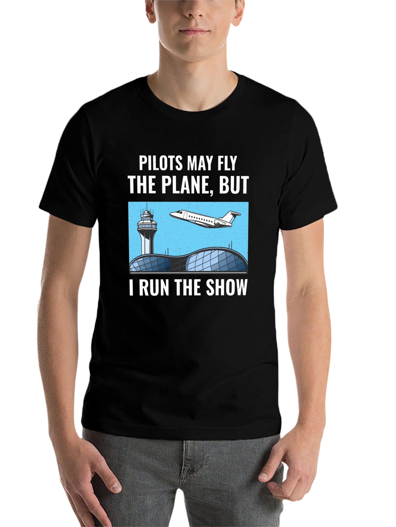 Black Pilots May Fly the Plane T-Shirt - Air Traffic Controller Tee view 7