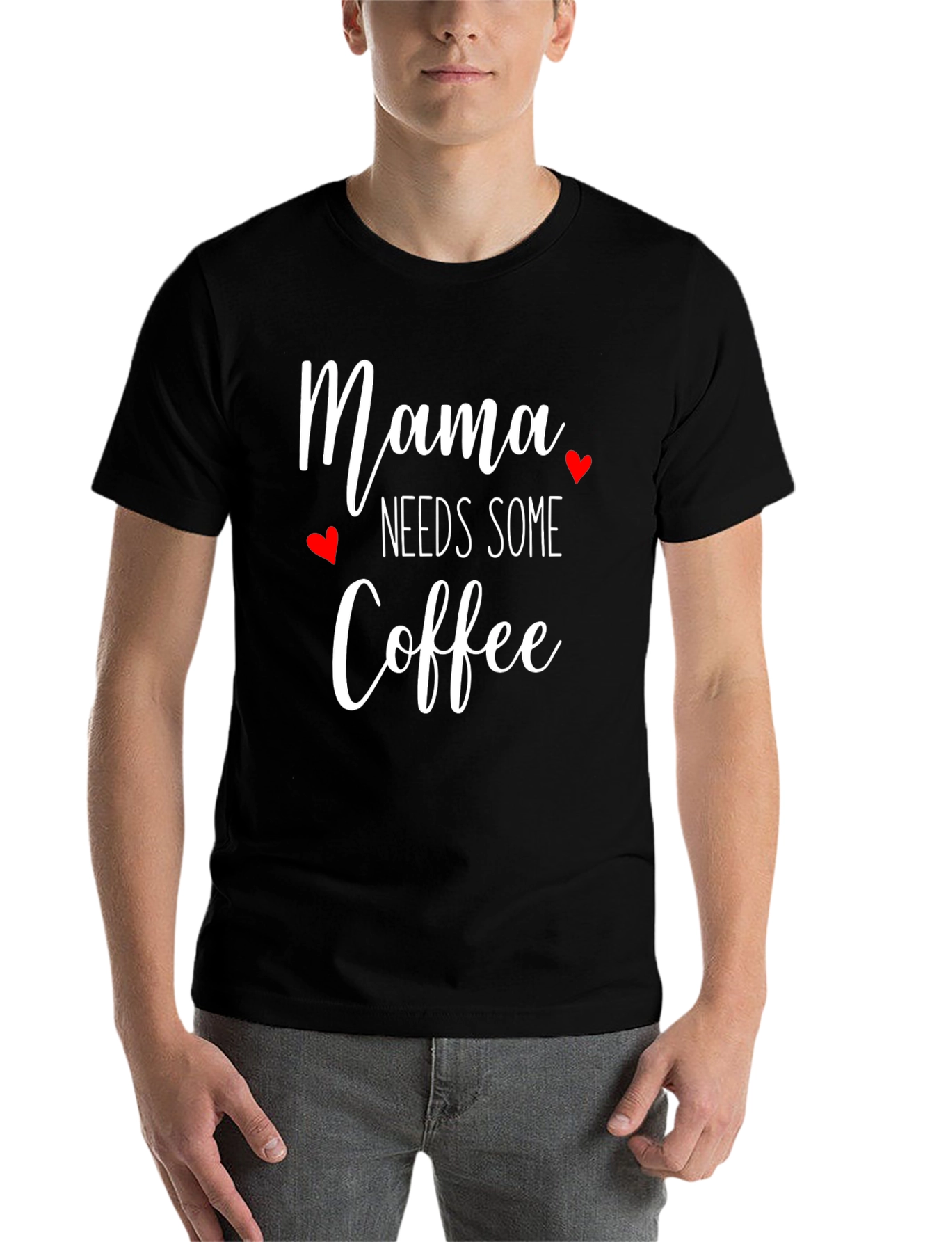 Black Mama Needs Some Coffee T-Shirt - Cute Women's Tee view 7