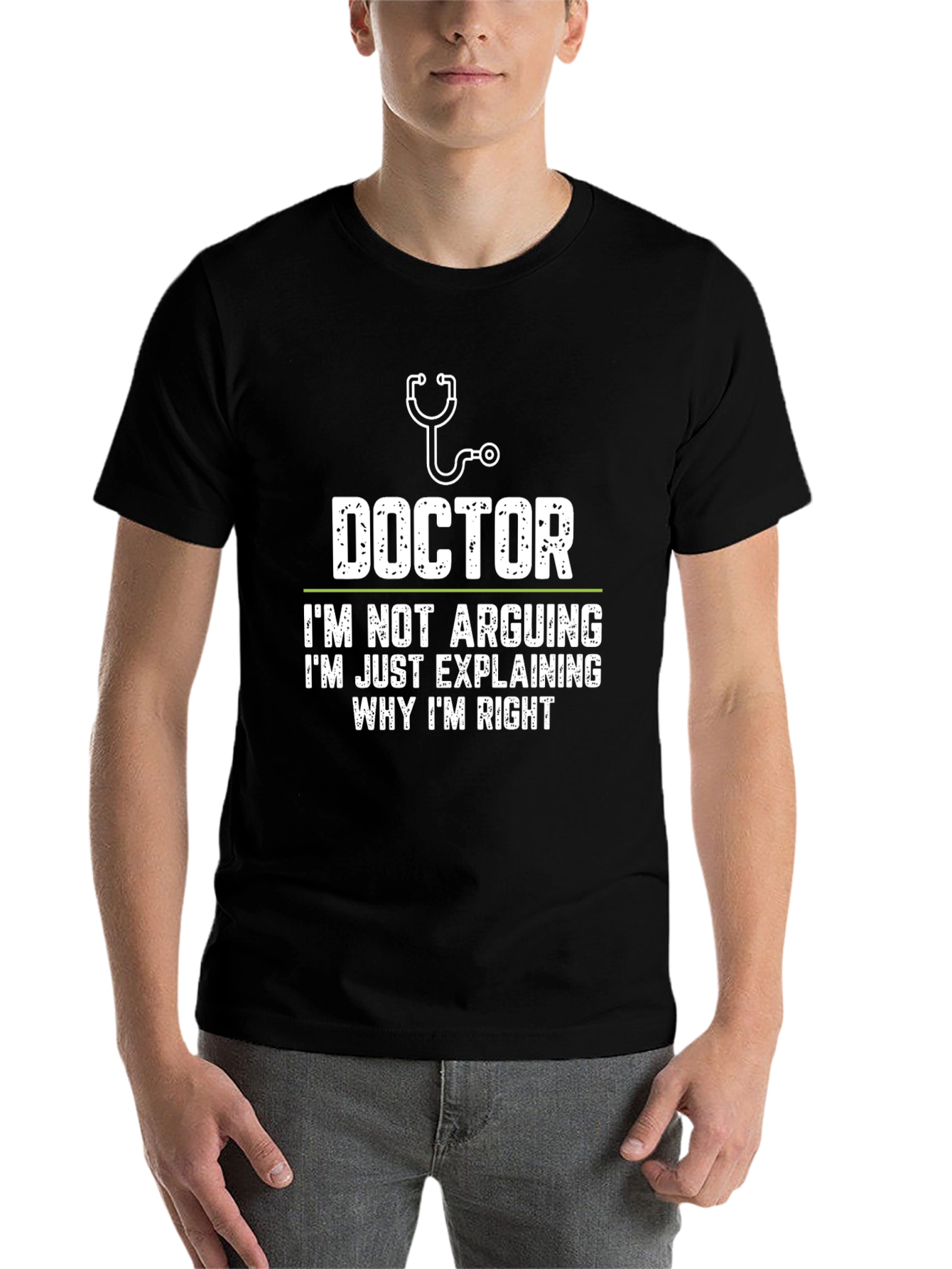 Black Doctor Explaining Why I'm Right T-Shirt view 7