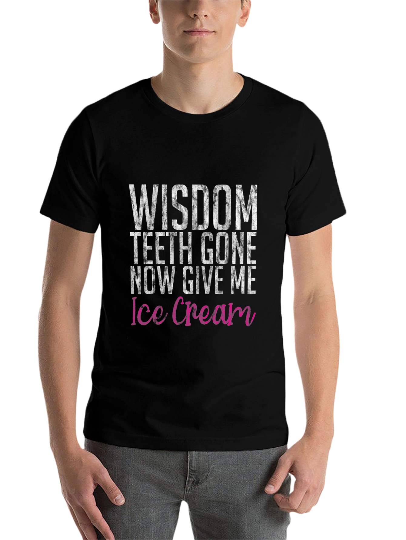 Black Wisdom Teeth Ice Cream Funny Graphic Tee view 7